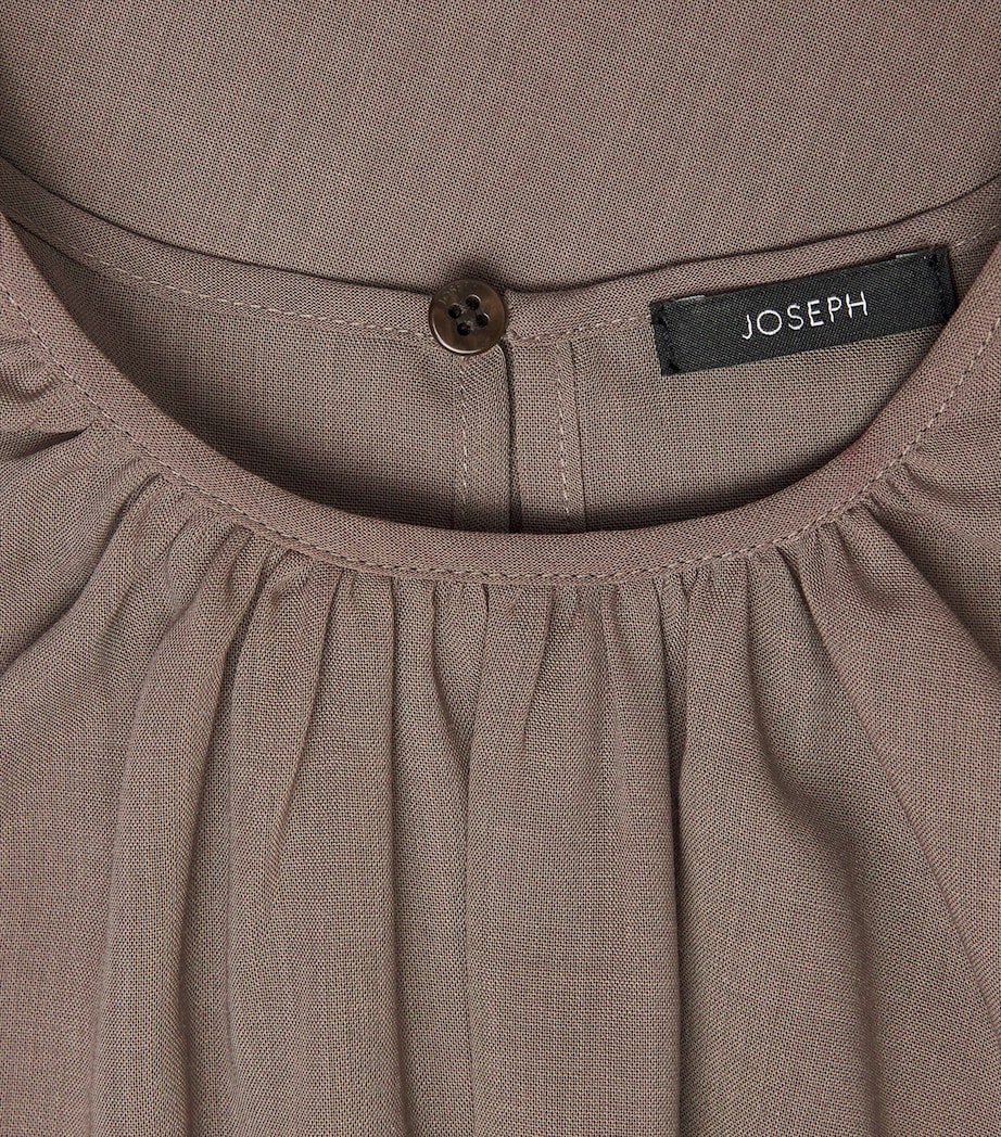 Wool-Blend Broca Blouse MUSHROOM Image 5