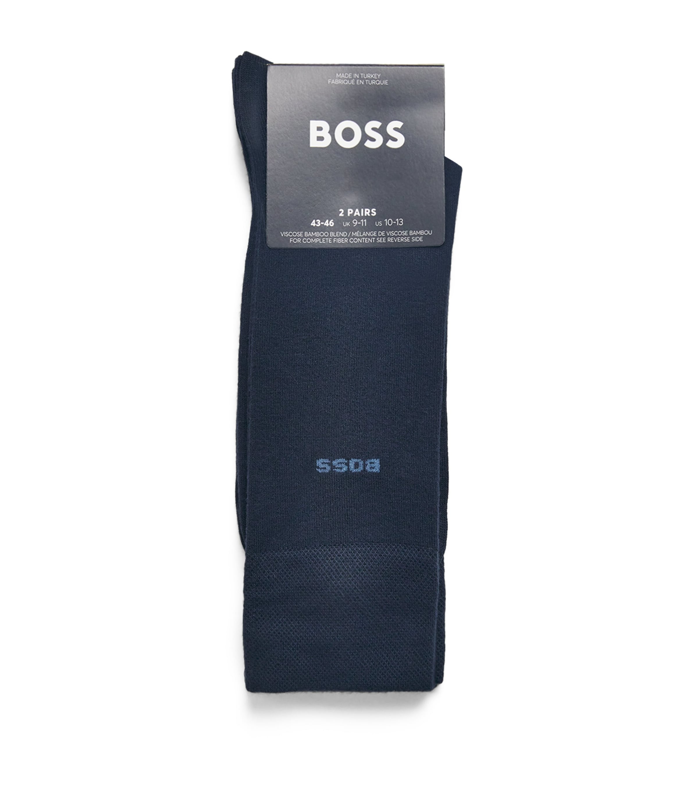Shop Hugo Boss Bamboo-blend Logo Socks