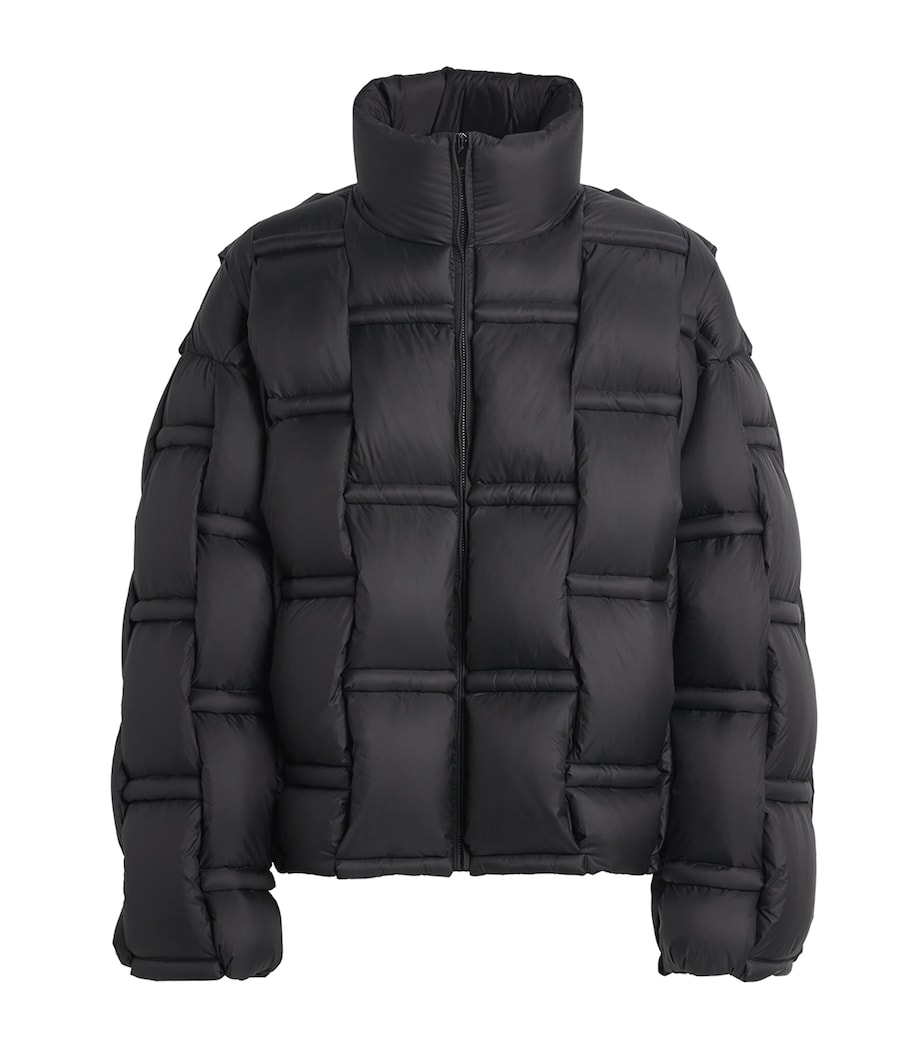 3D Down-Filled Angular Puffer Jacket 02 BLACK Image 1