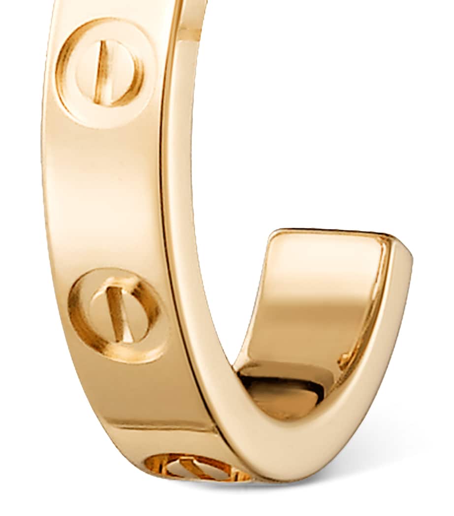 Yellow Gold LOVE Hoop Earrings YELLOW GOLD Image 6