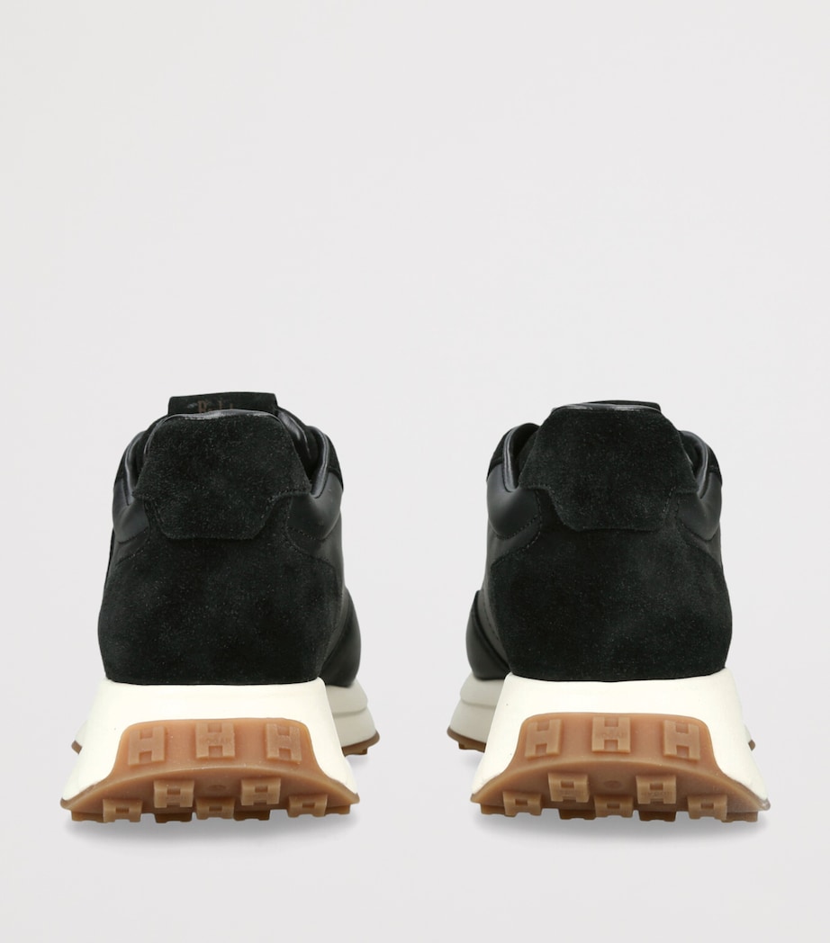 Suede Allacciato Sneakers BLACK Image 2