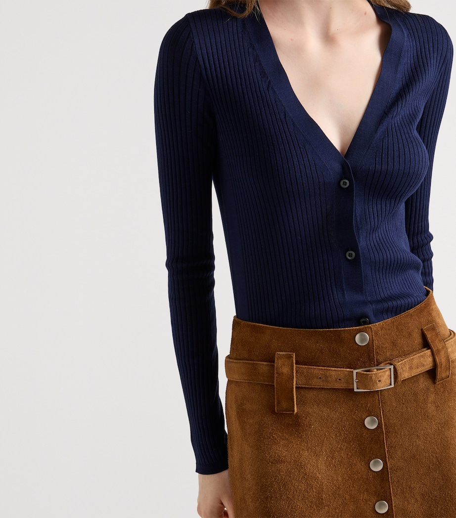 Cotton Slim-Fit Cardigan F0008 Image 4