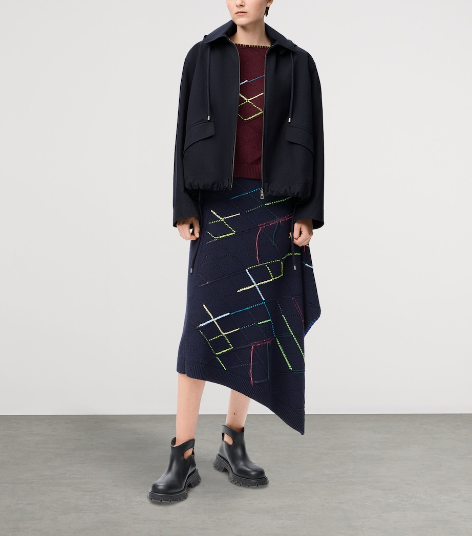 Hooded Bomber Jacket DARK NAVY Image 2