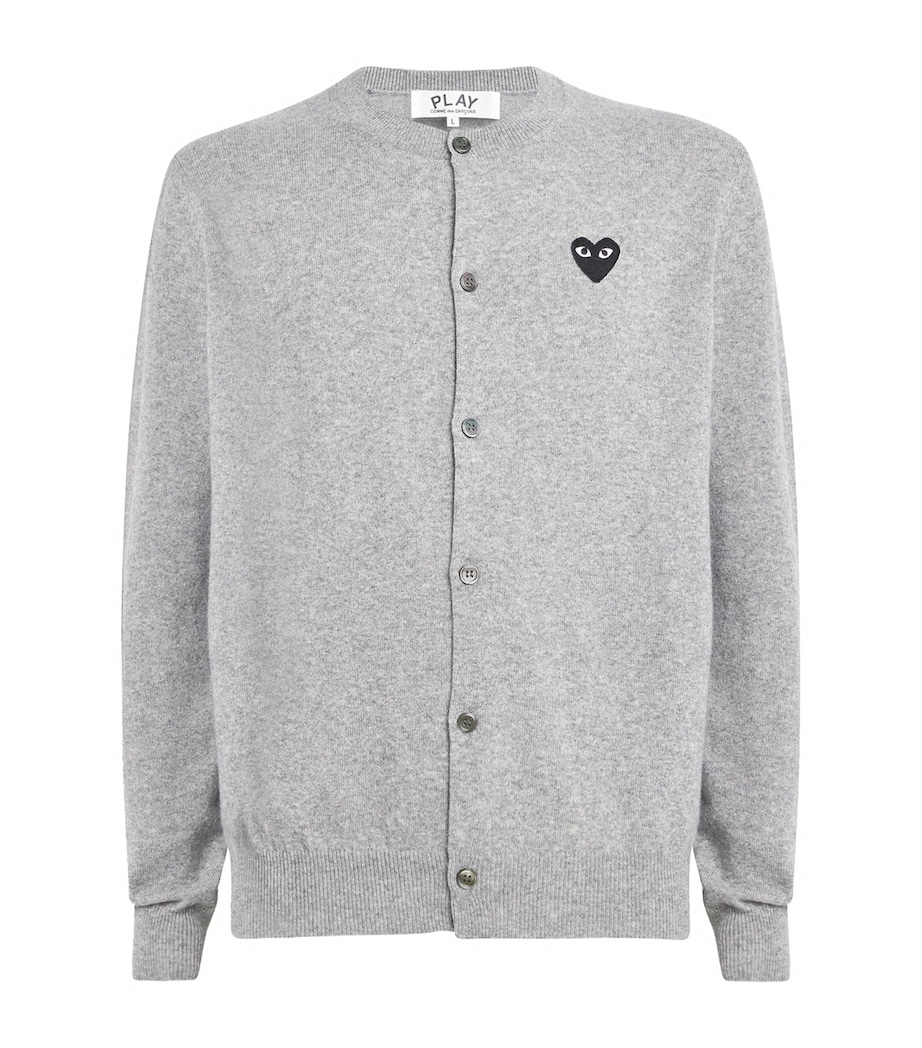 Wool Heart Cardigan LT GREY Image 1