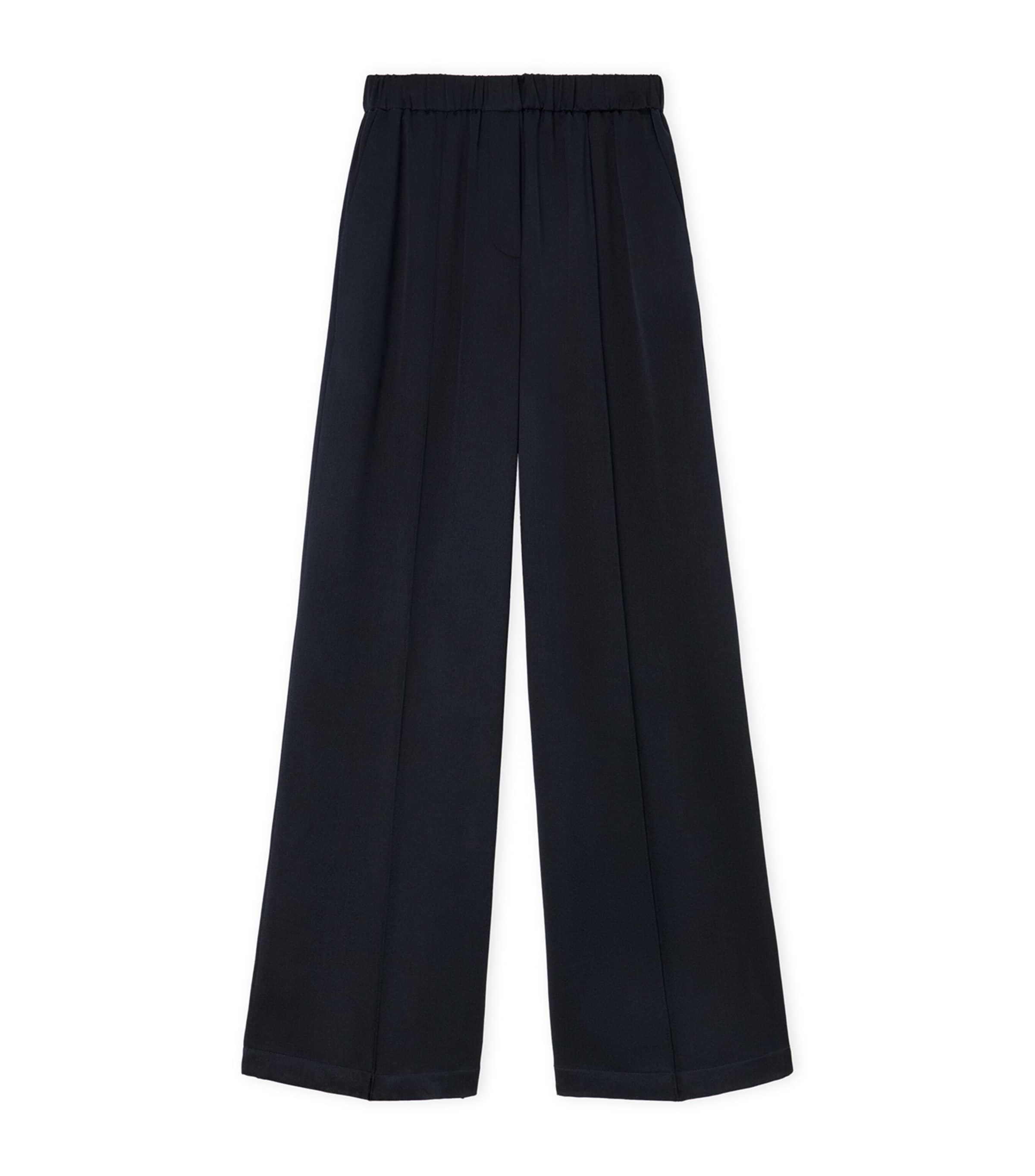 Loewe Silk-blend Pyjama Trousers In Blue