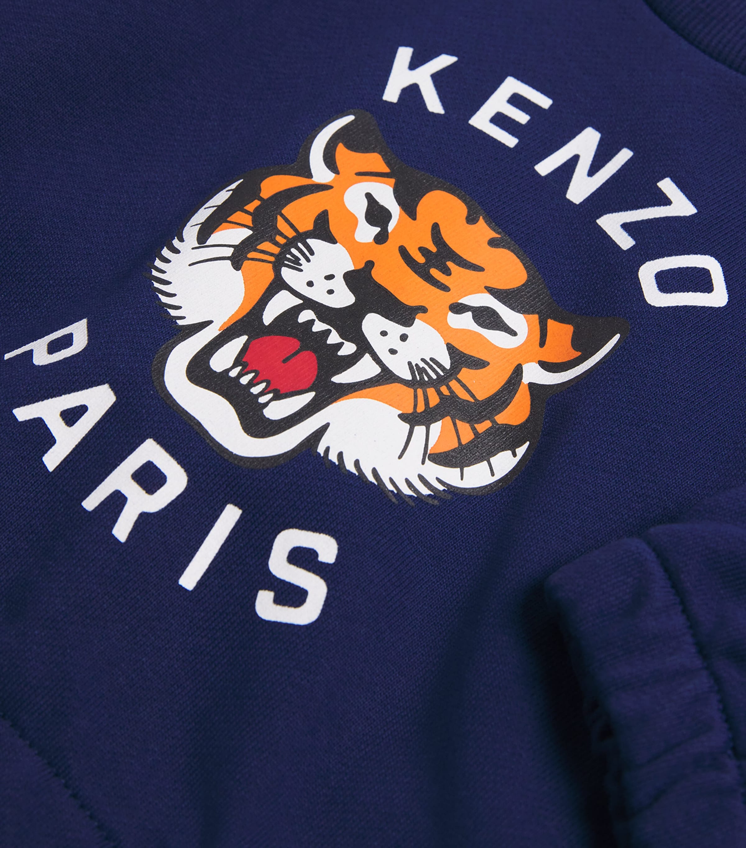 Kenzo Kids Cotton Tiger Graphic T-Shirt and Shorts Set (6 Months-4 Years) Blue Image 4