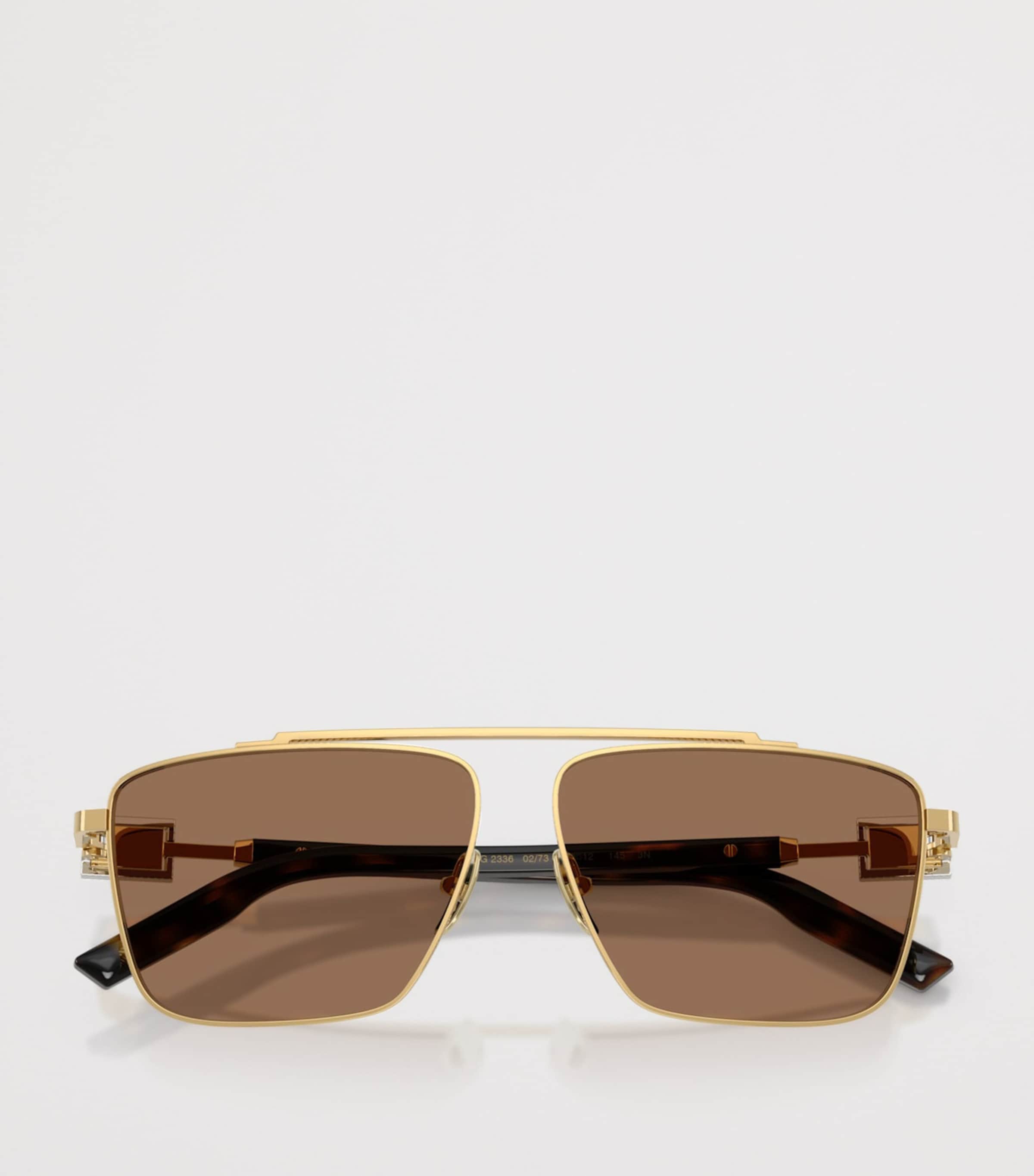 Dolce&Gabbana Metal Square Sunglasses Gold Image 5