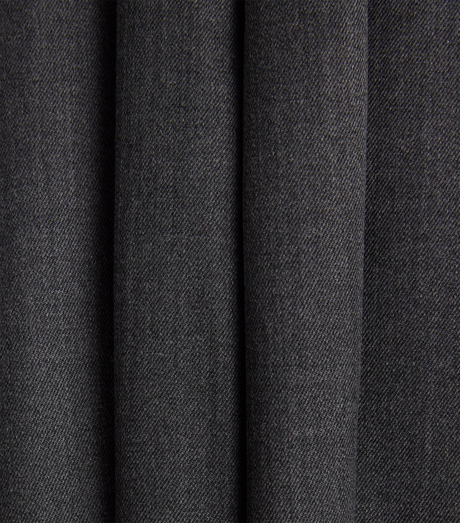Le 17 Septembre Mens Wool-Blend Drawstring Trousers Grey Image 6