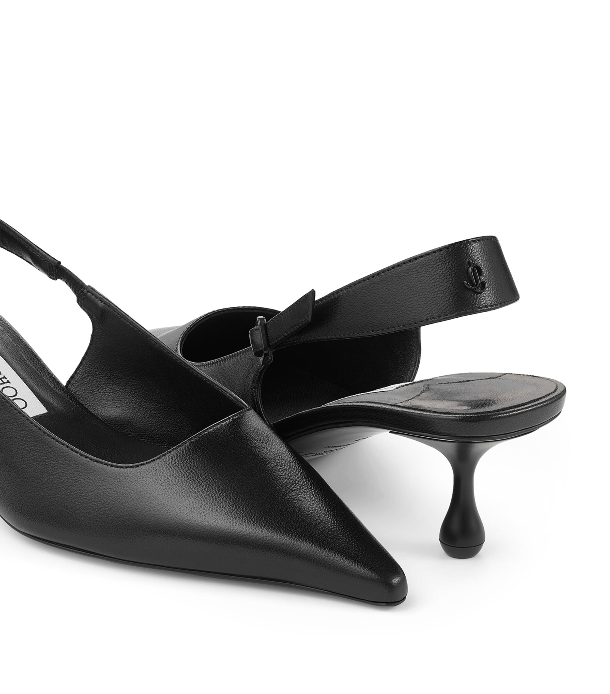 Jimmy Choo Amel 50 Leather Slingback Pumps Black Image 6