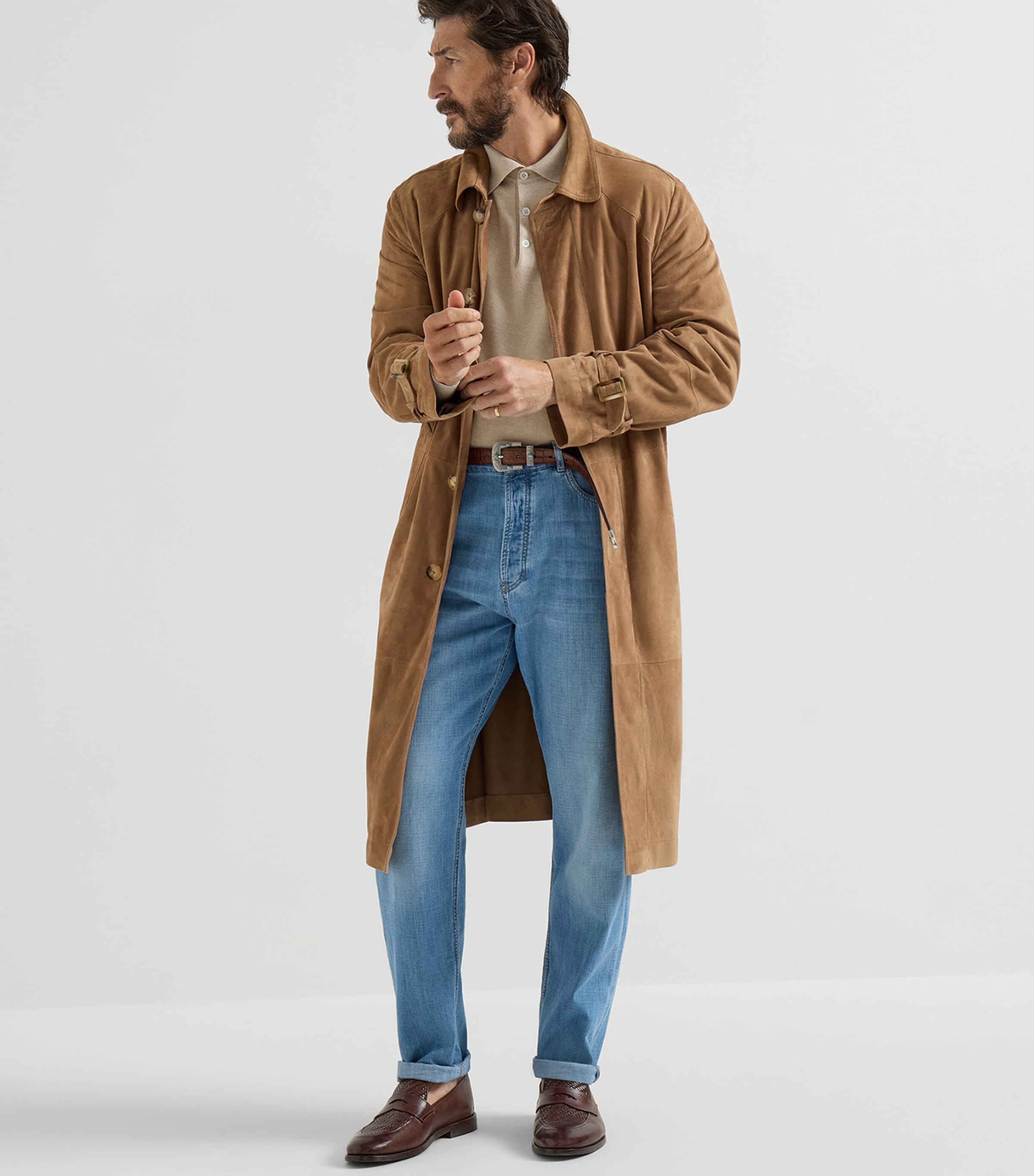 Brunello Cucinelli Mens Cashmere Polo Sweater Image 5