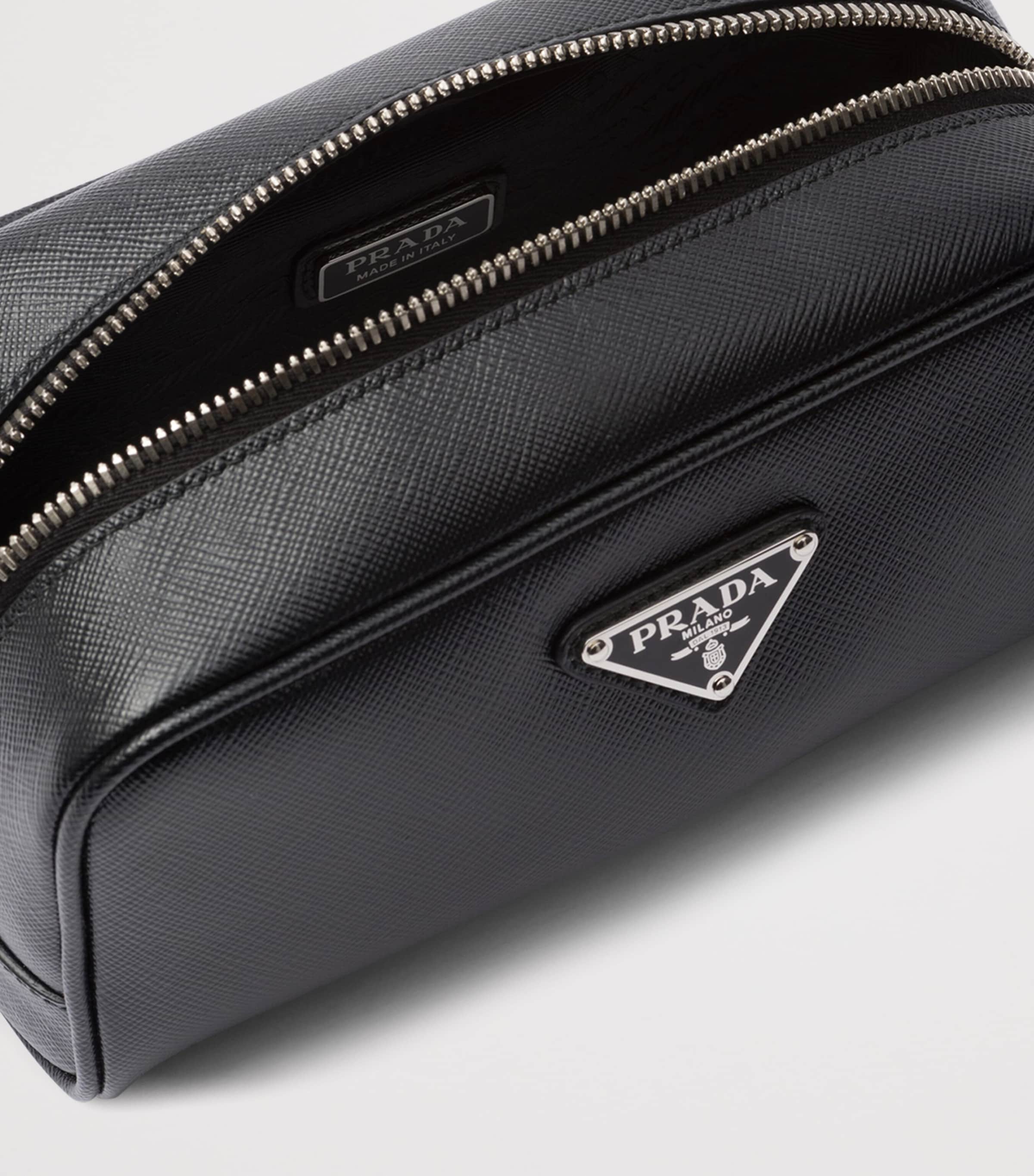 Saffiano Leather Logo Pouch F0002 Image 4