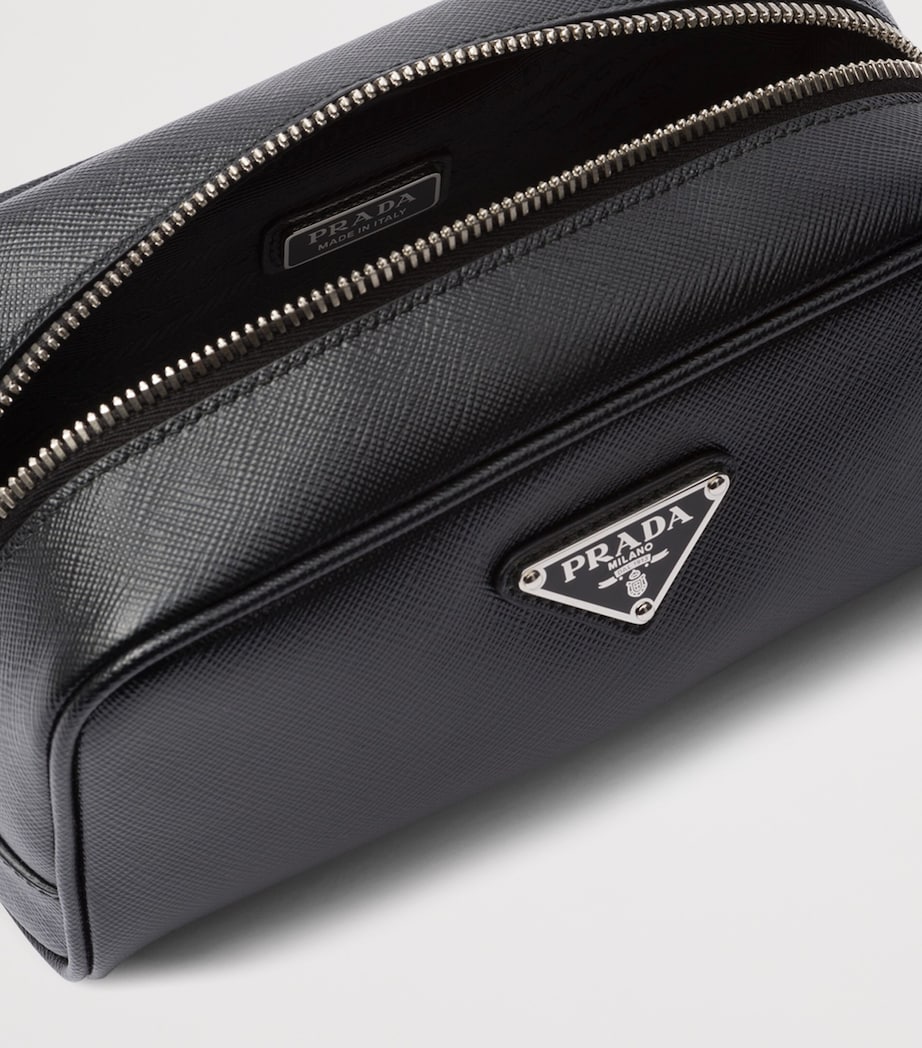 Saffiano Leather Logo Pouch F0002 Image 4