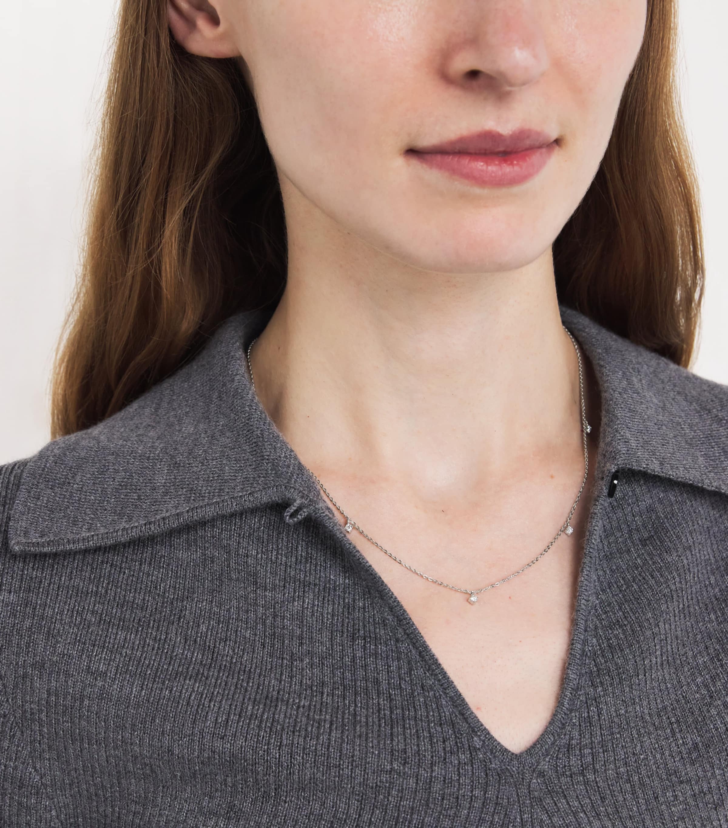 White Gold and Diamond Necklace (0.30ct) WHITE GOLD Image 2