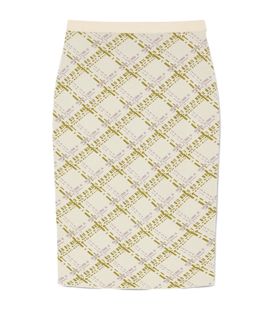 Marina Rinaldi Womens Jacquard Knit Midi Skirt Ivory Image 1