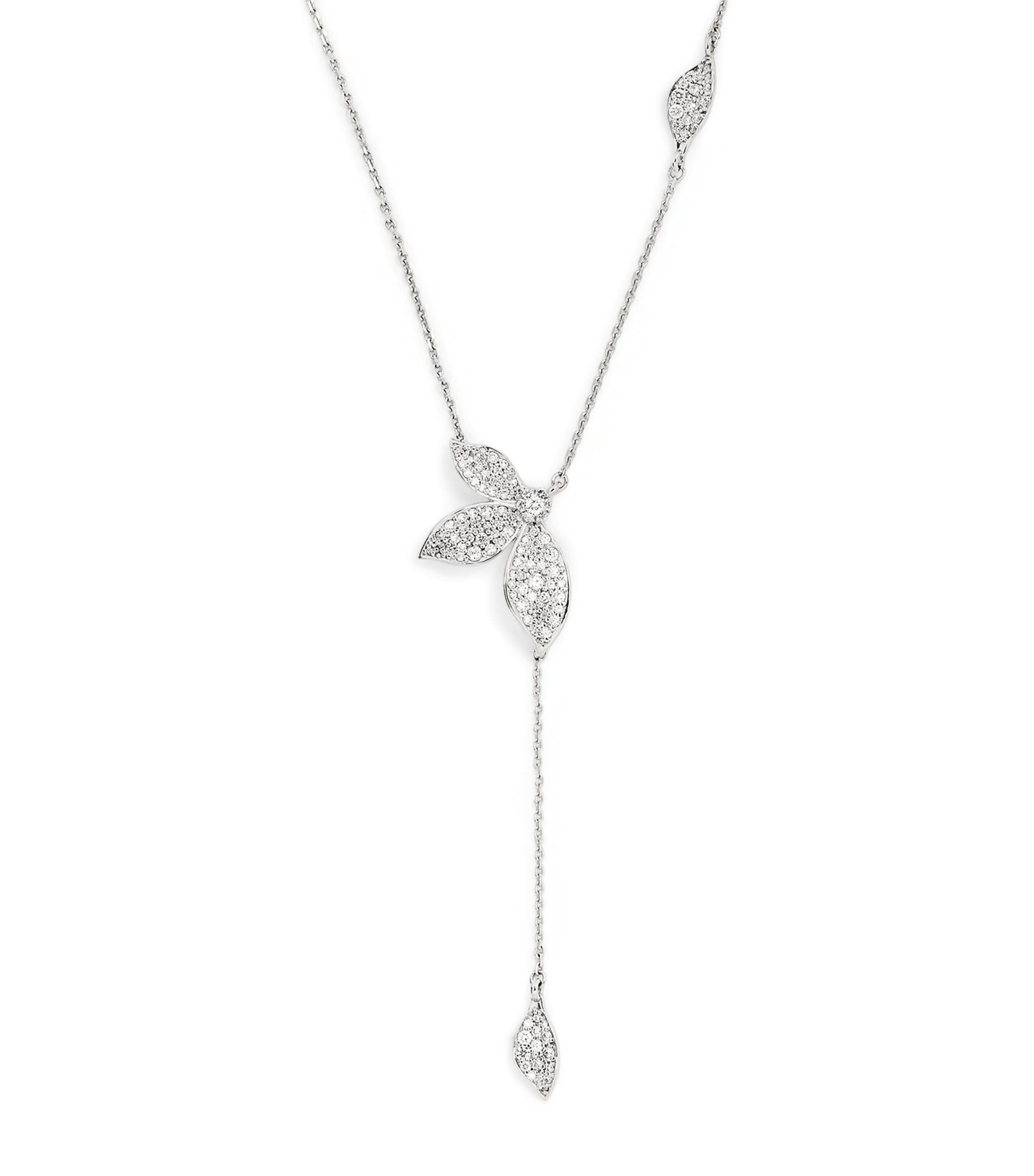 Bee Goddess White Gold And Diamond Secret Garden Apple Necklace In White