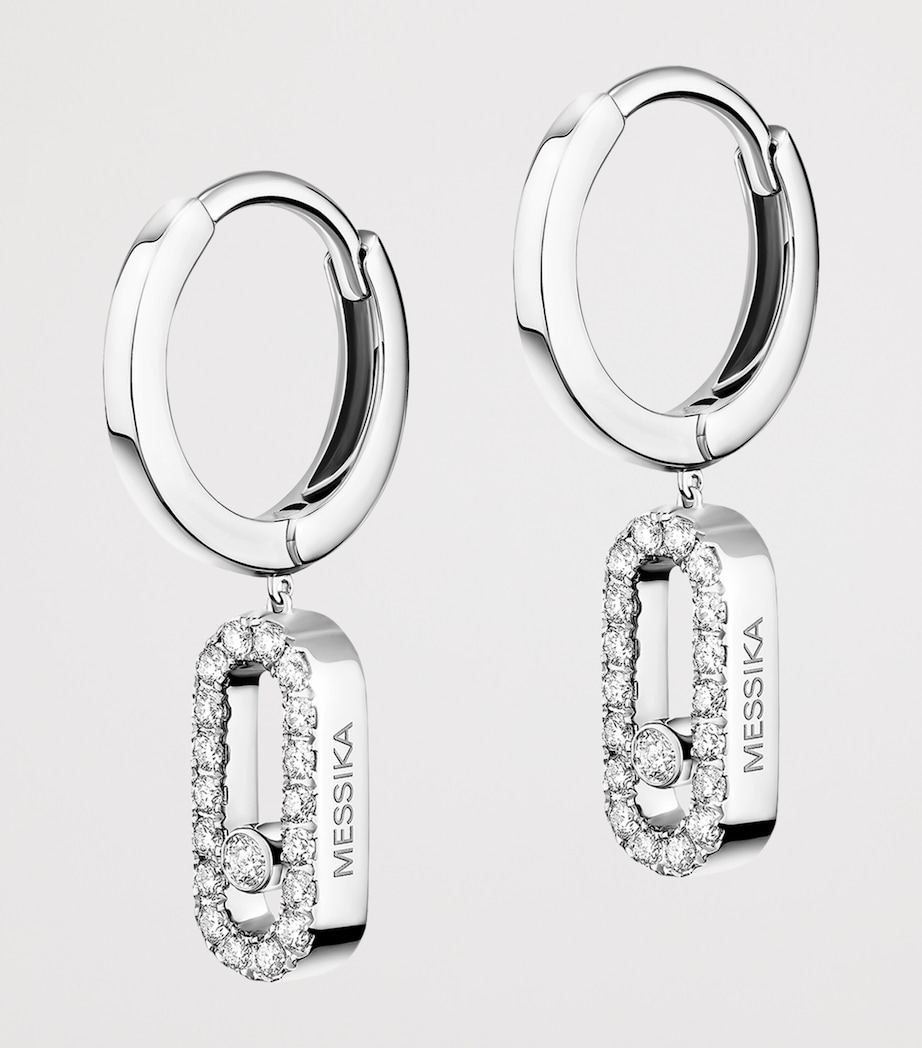 Messika Move Uno White Gold and Diamond Drop Earrings (0.19ct) White Gold Image 3