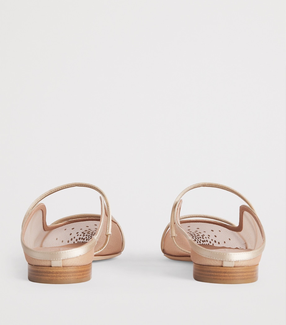 Malone Souliers Embellished Mesh Maureen Mules Beige Image 5