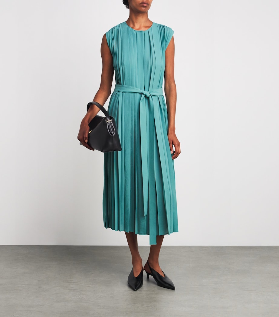 Plissé Davide Midi Dress LAGOON Image 2