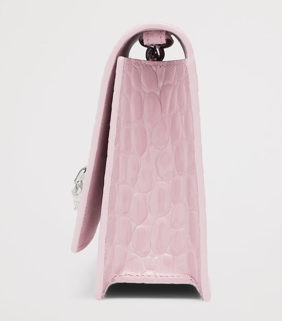 Small Croc-Embossed Skull Cross-Body Bag 5815 Image 3