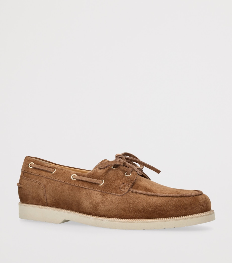 Suede Boat Shoes BROWN Image 3