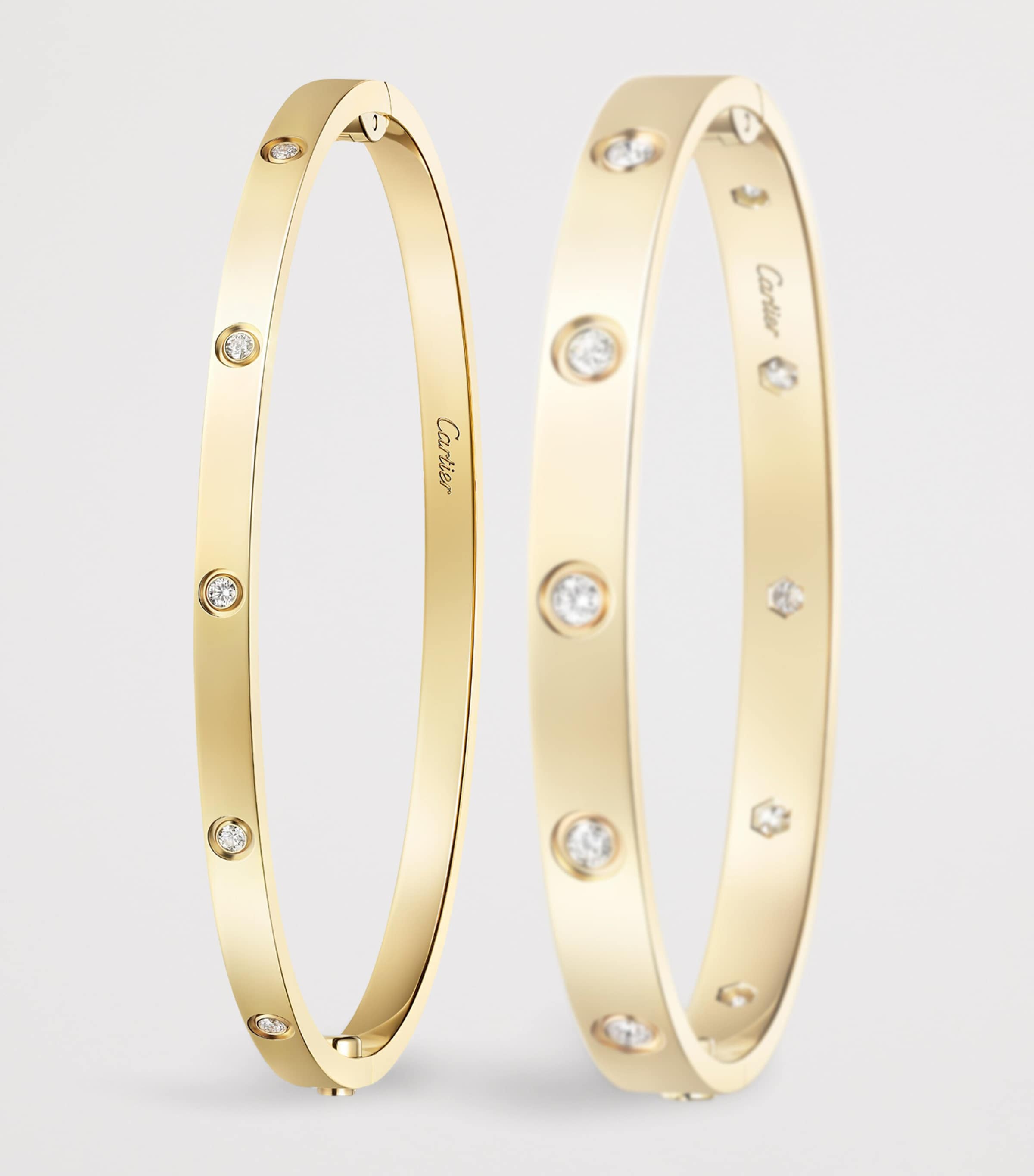 Cartier Small Yellow Gold and Diamond LOVE Bracelet Yellow Gold Image 9
