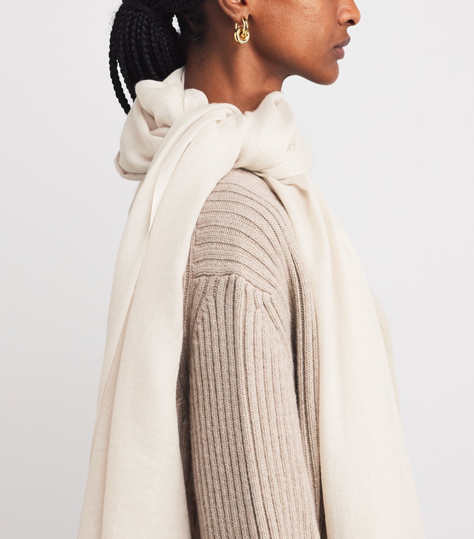 Cashmere-Silk Scarf N03WHITE - NATURAL Image 2