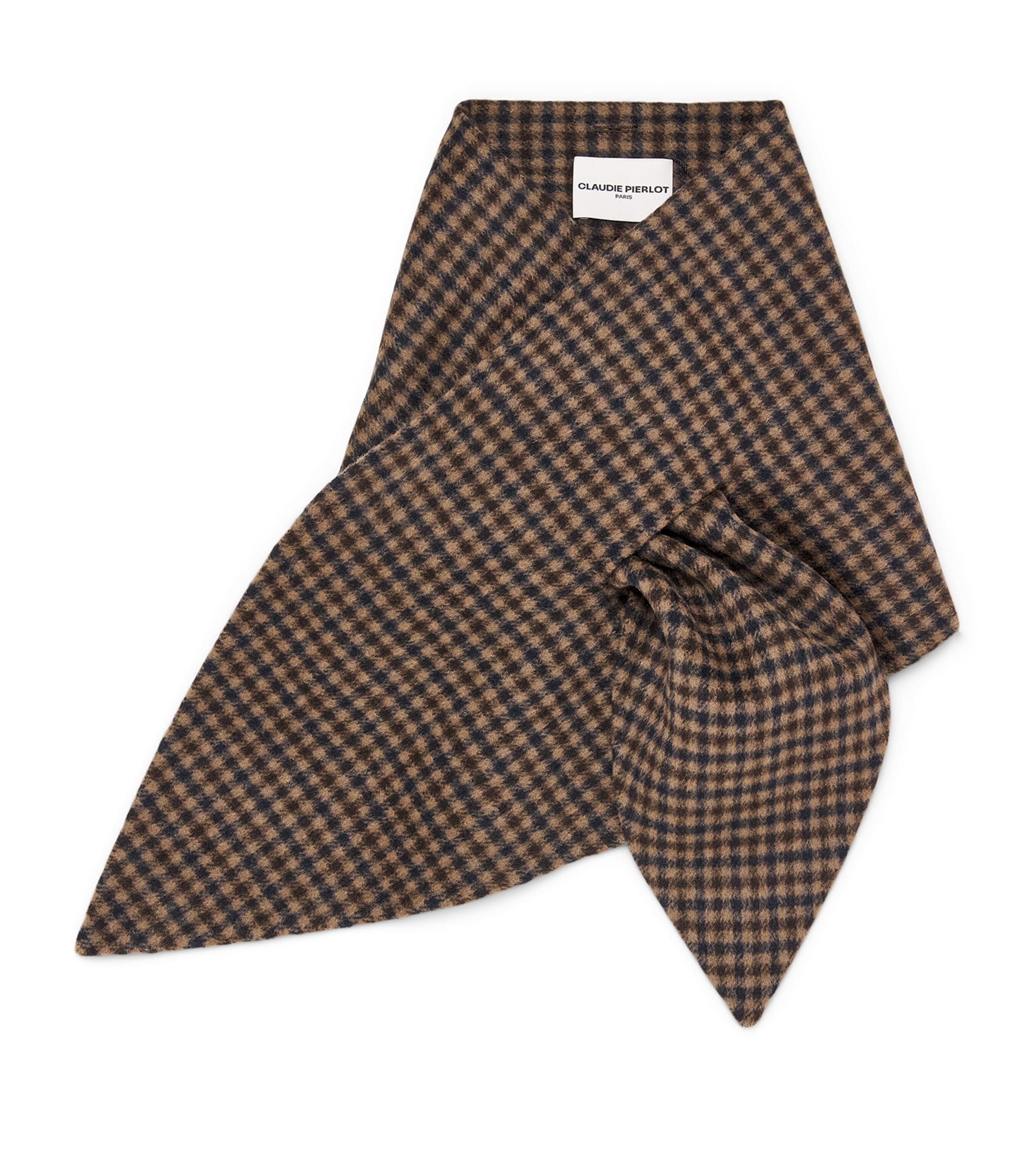 Claudie Pierlot Wool-Blend Check Scarf Dual Color Image 1