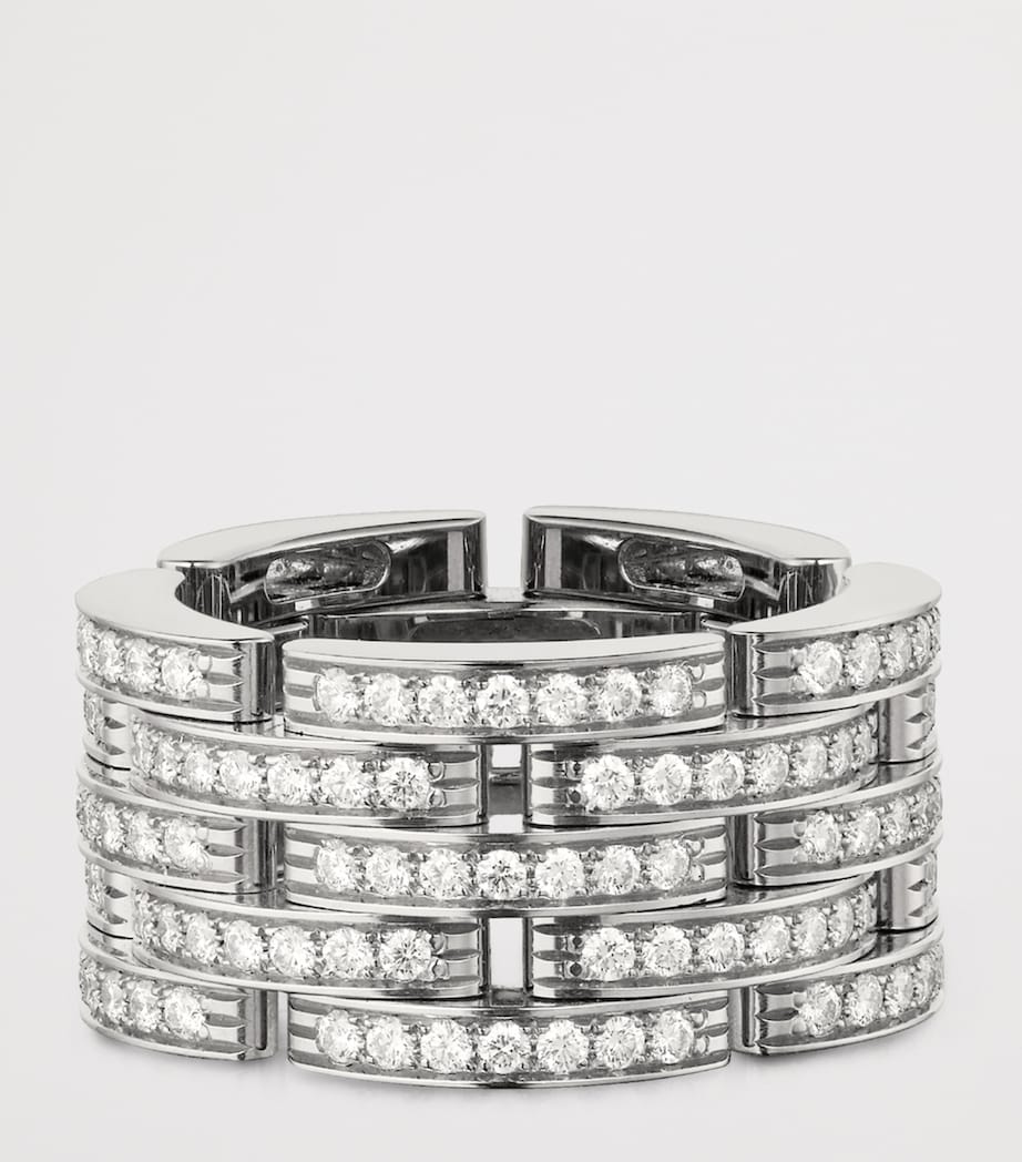 Cartier White Gold and Diamond Maillon Panthère Ring White Gold Image 4