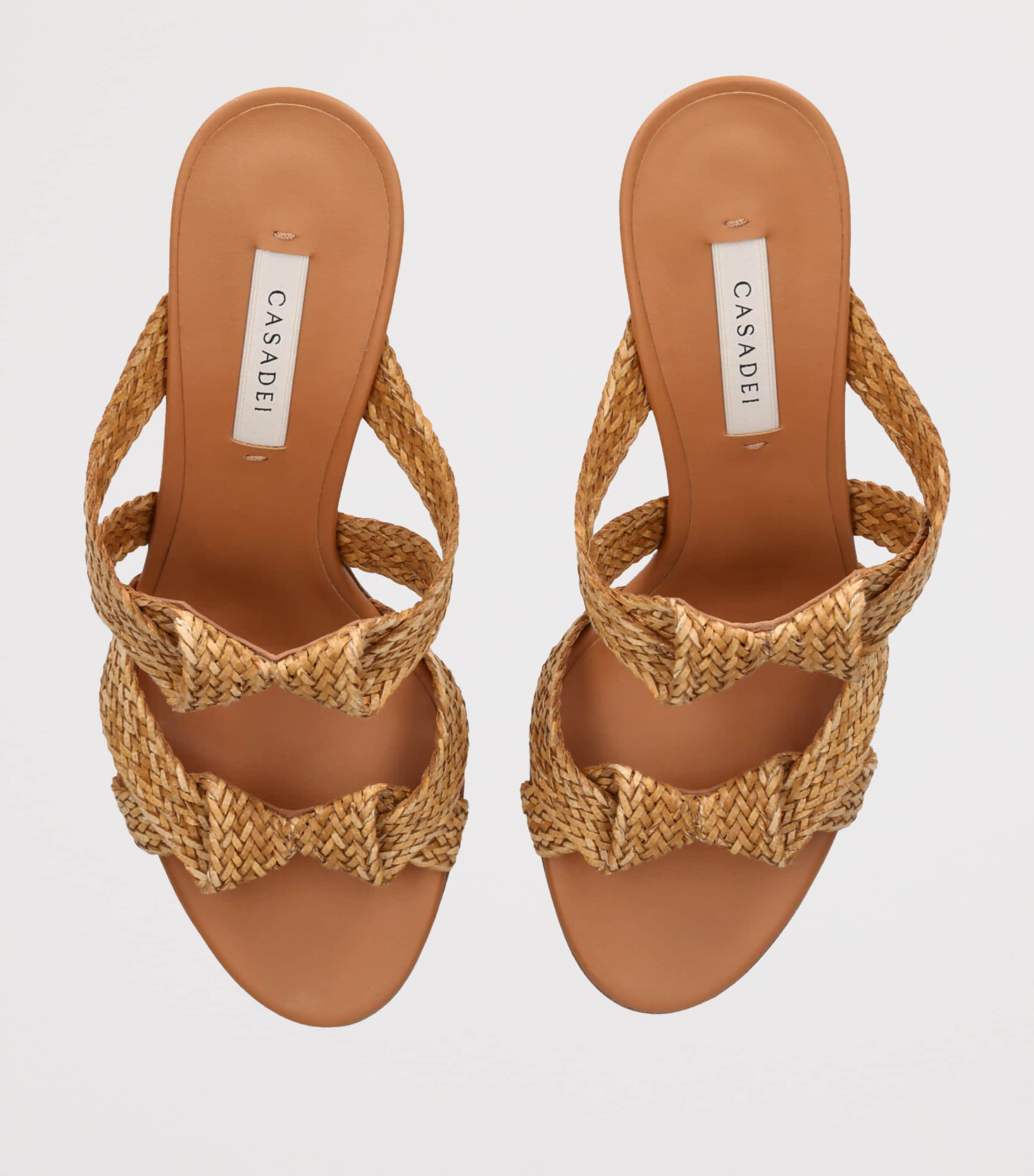 Casadei Leather Mariposa Mules 80 Brown Image 4