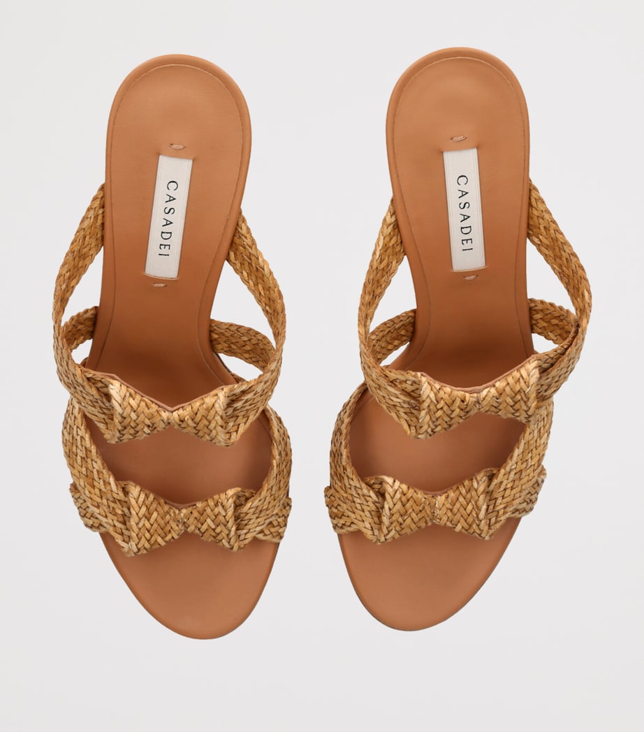 Casadei Leather Mariposa Mules 80 Brown Image 4