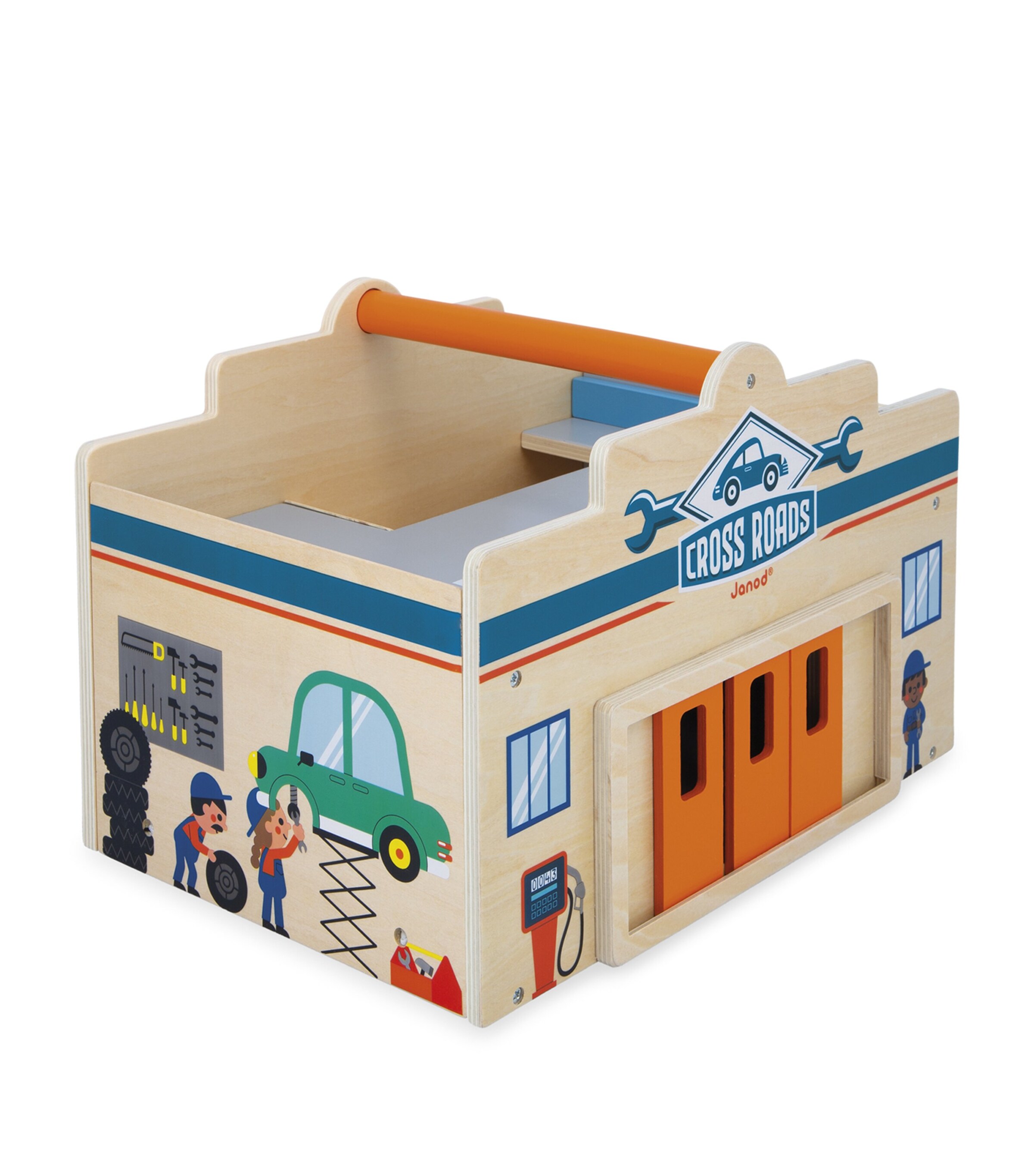 Janod Cross Roads Wooden Garage | Harrods US