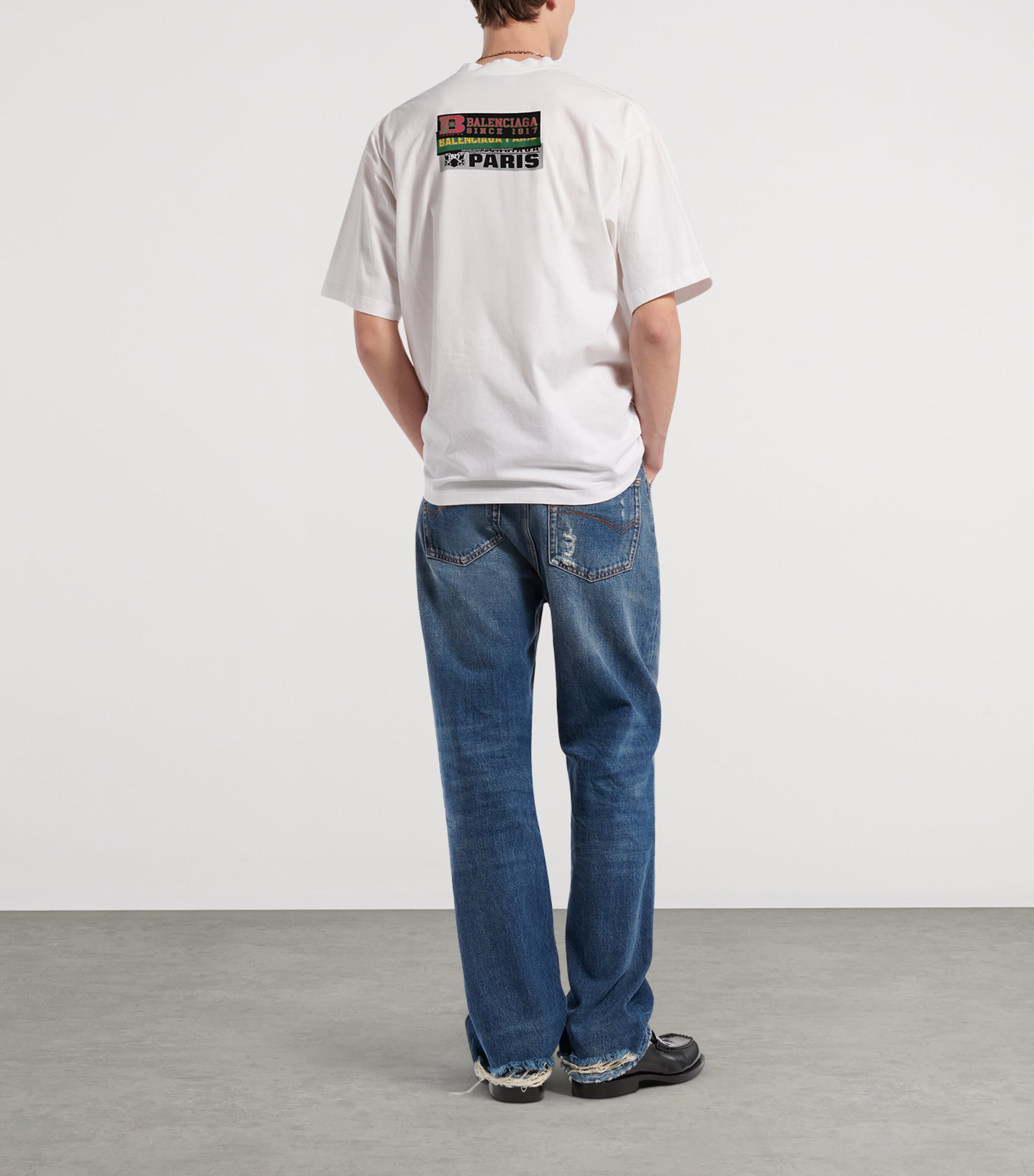 Balenciaga Mens Bumper Sticker T-Shirt Image 3