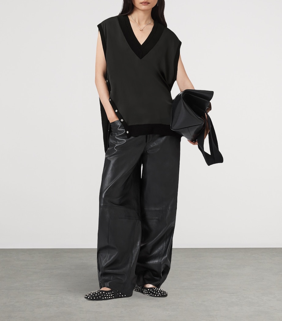 Jersey Studded Bern Tank Top BLACK Image 3