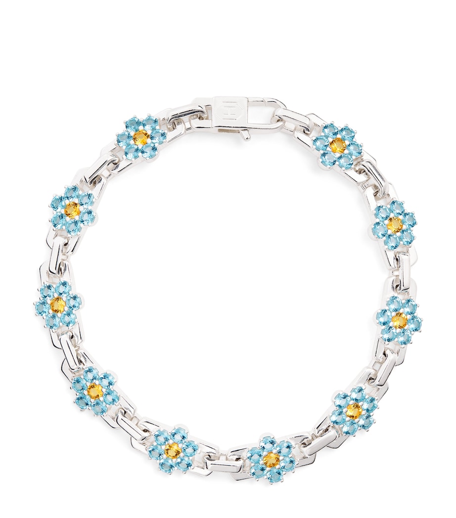 Sterling Silver Daisy Bracelet TOPAZ / YELLOW Image 1