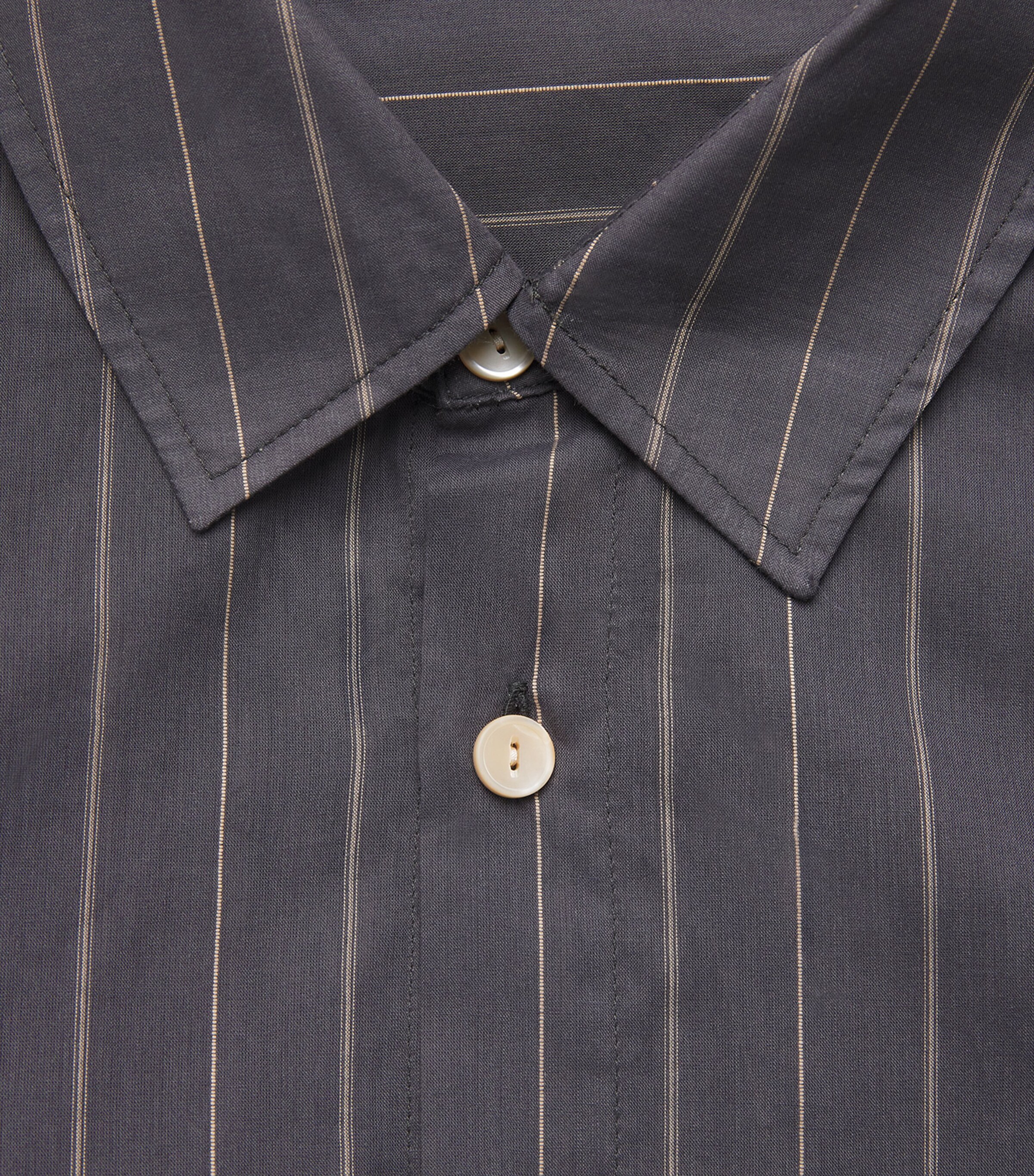 Palmer//Harding Womens Cotton Stripe Ease Mini Shirt Dress Grey Cotton Voile Image 6