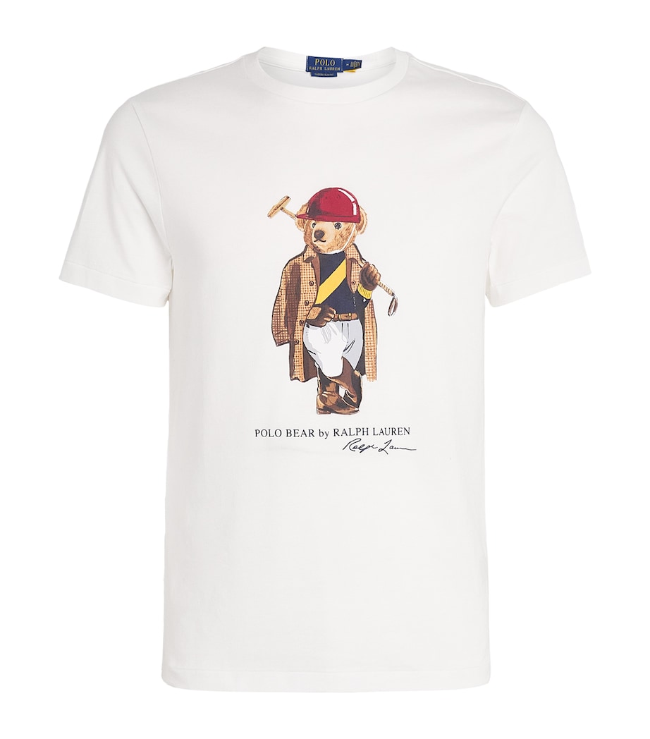 Cotton Polo Bear T-shirt WHITE-SOCIETY BEAR Image 1