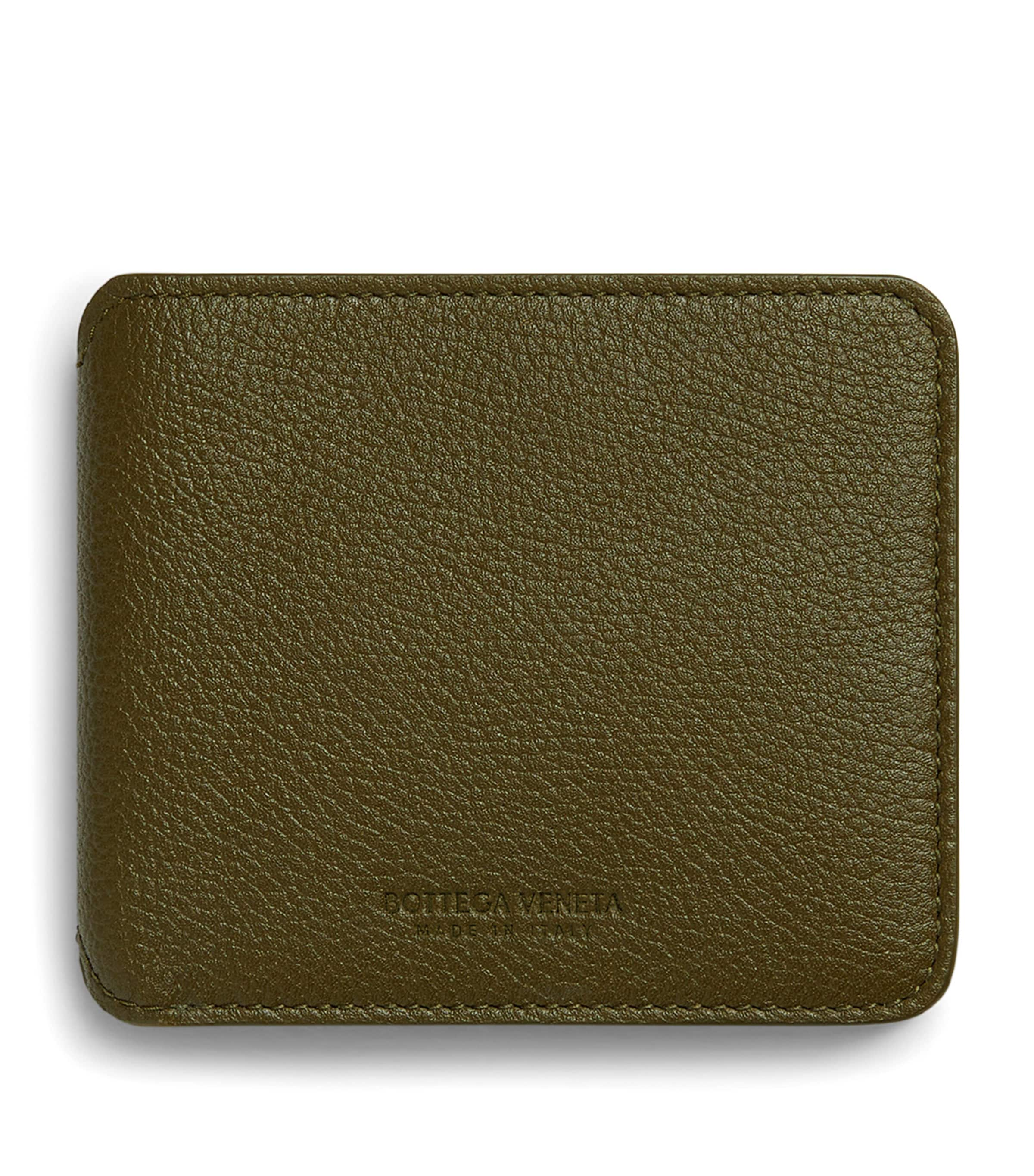 Bottega Veneta Leather Booster Bifold Card Holder In Gray