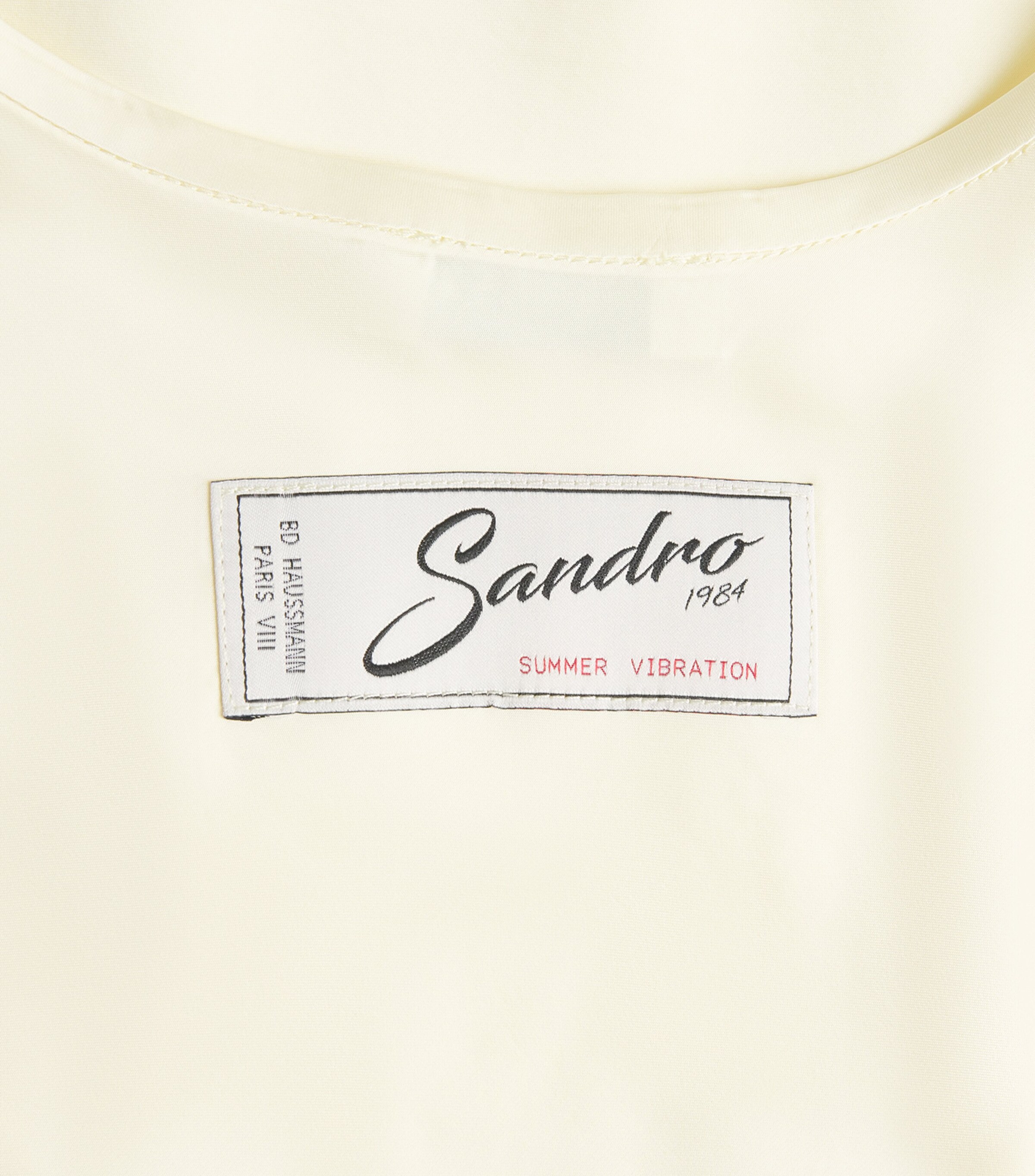 Sandro Paris Womens Lace-Trim Top Light Yellow Image 6