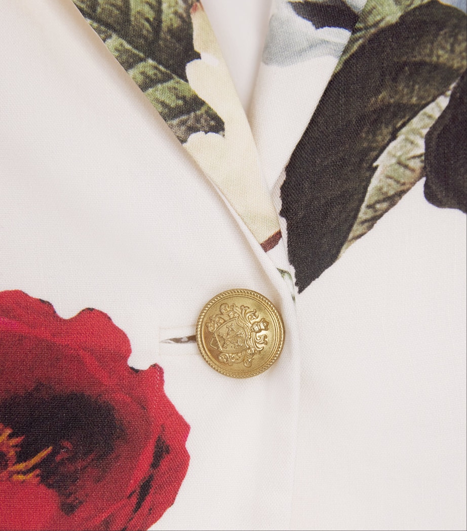 Linen-Blend Floral Breann Blazer G108 PROVNCE FLRL LG Image 5
