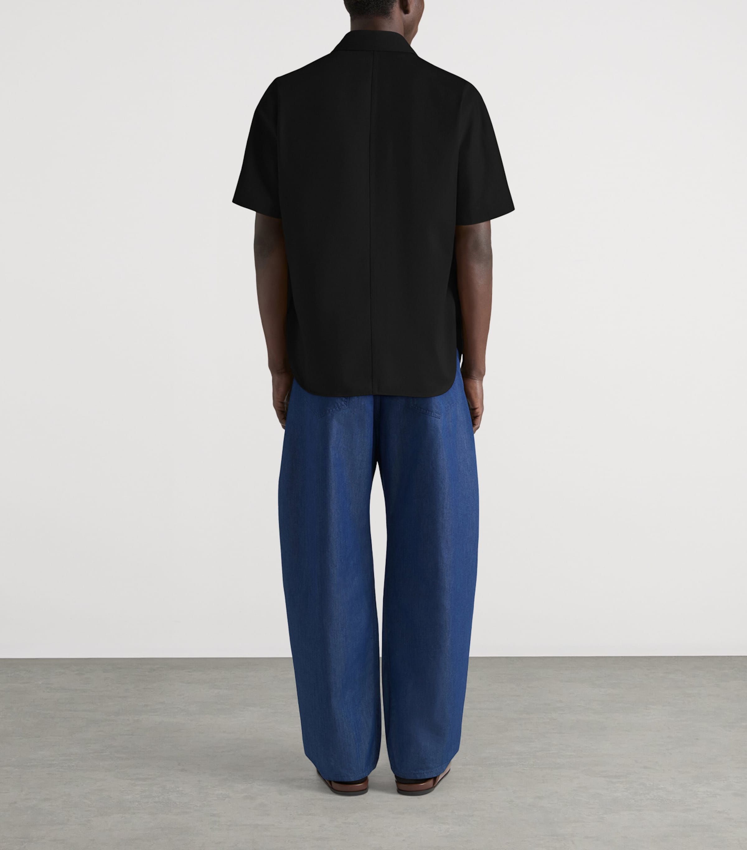 Cotton Double-Pocket Shirt BLACK Image 3