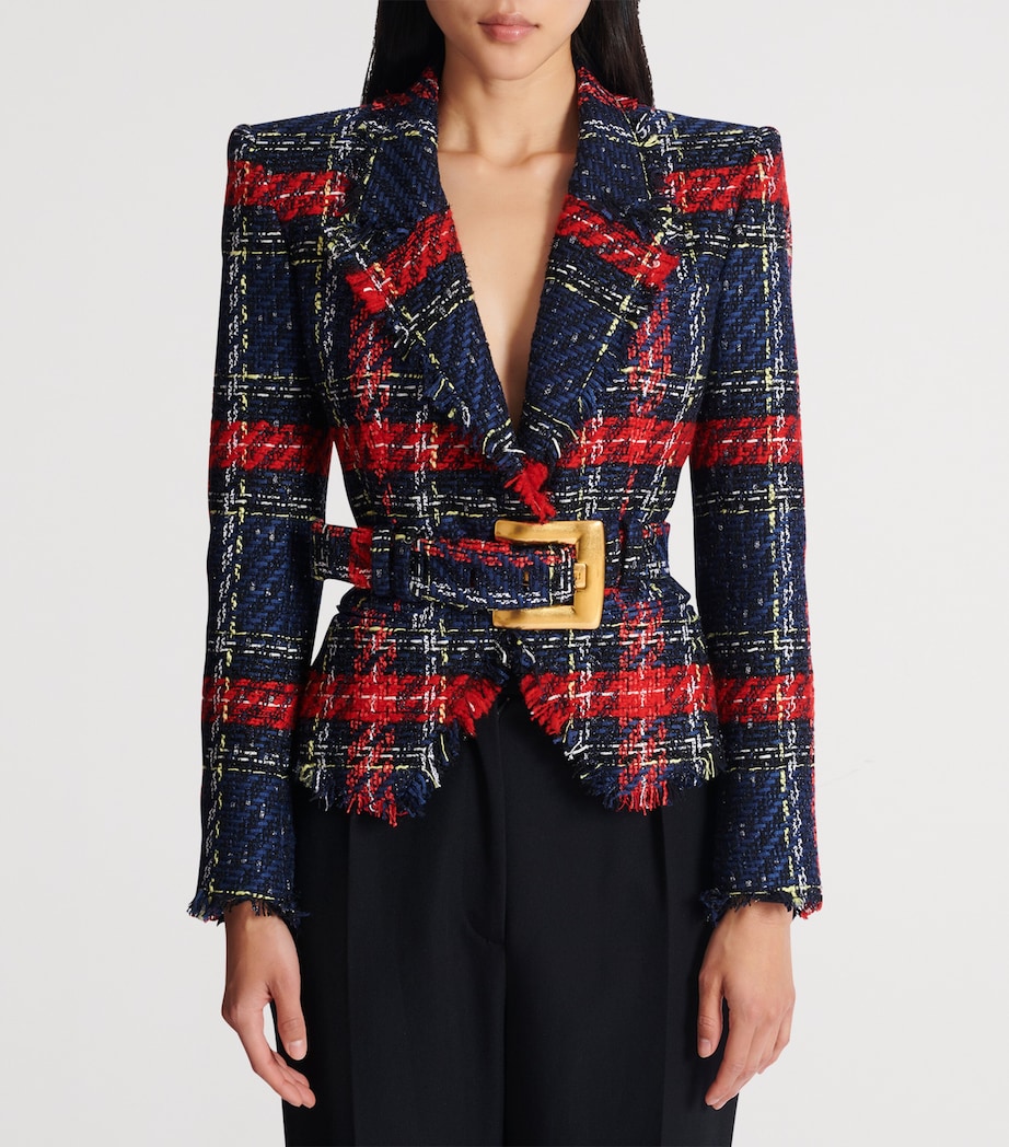 Tweed Belted Jacket AAA MULTICOLORE Image 4