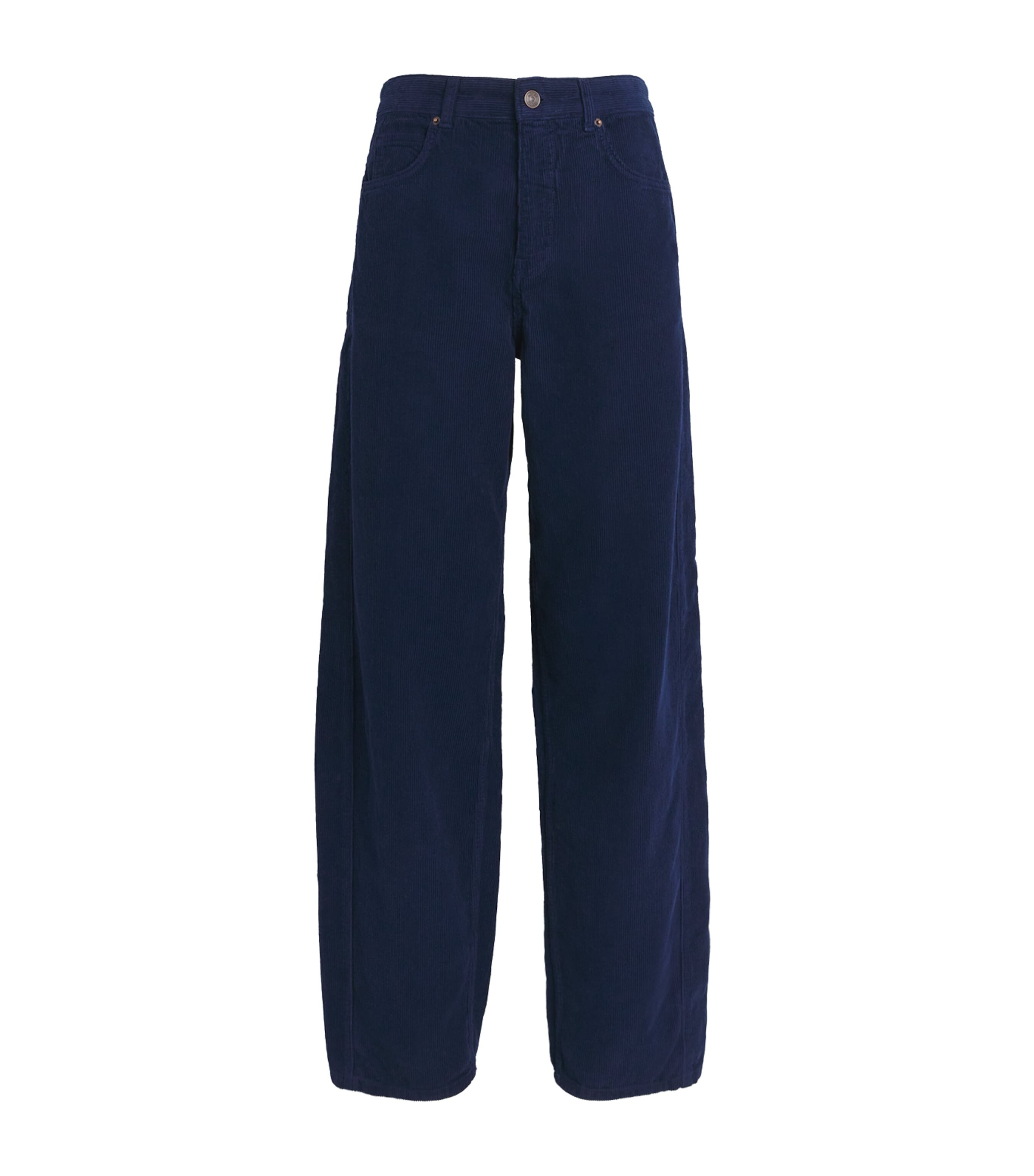 Me+em Corduroy Tapered Trousers In Blue