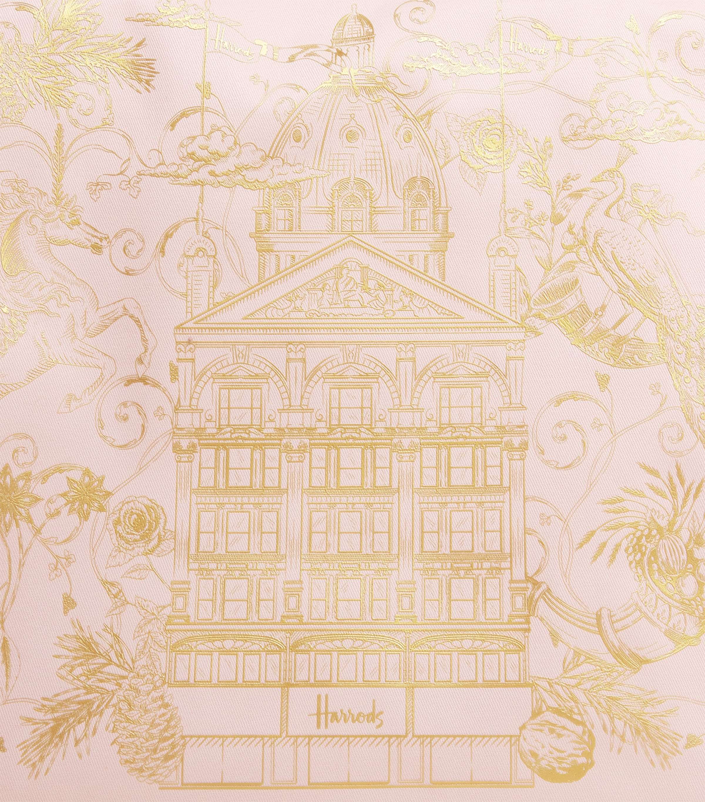 Harrods Gold Building Shopper Bag Multi Print Image 4