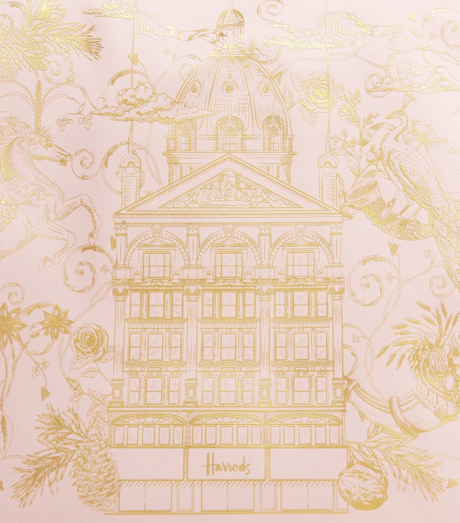Harrods Gold Building Shopper Bag Multi Print Image 4