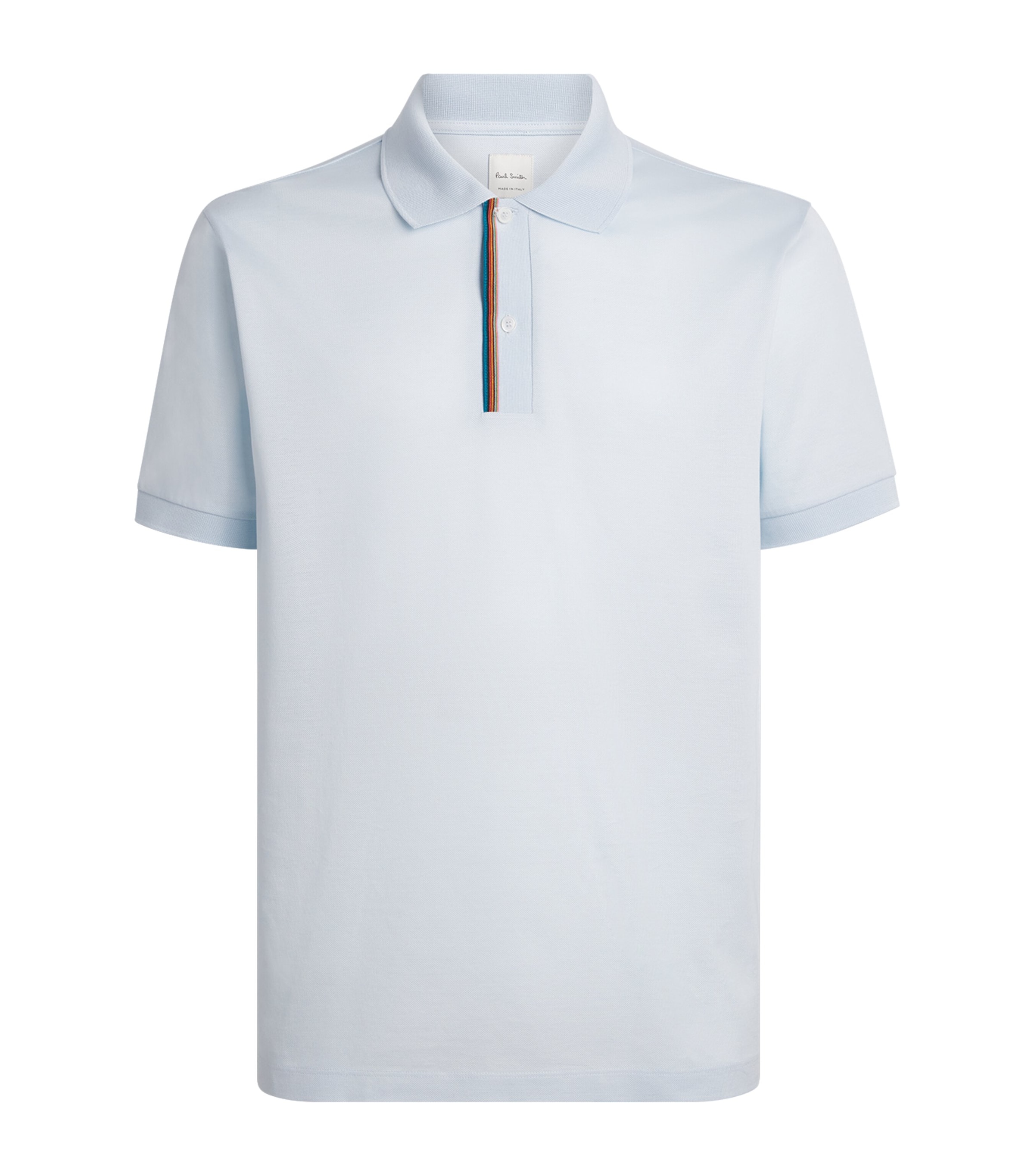 Paul Smith Mens Artist Stripe Polo Shirt Blue Image 1