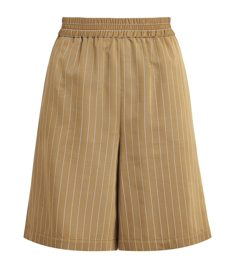 Stripe Elasticated Shorts OCHRE Image 1