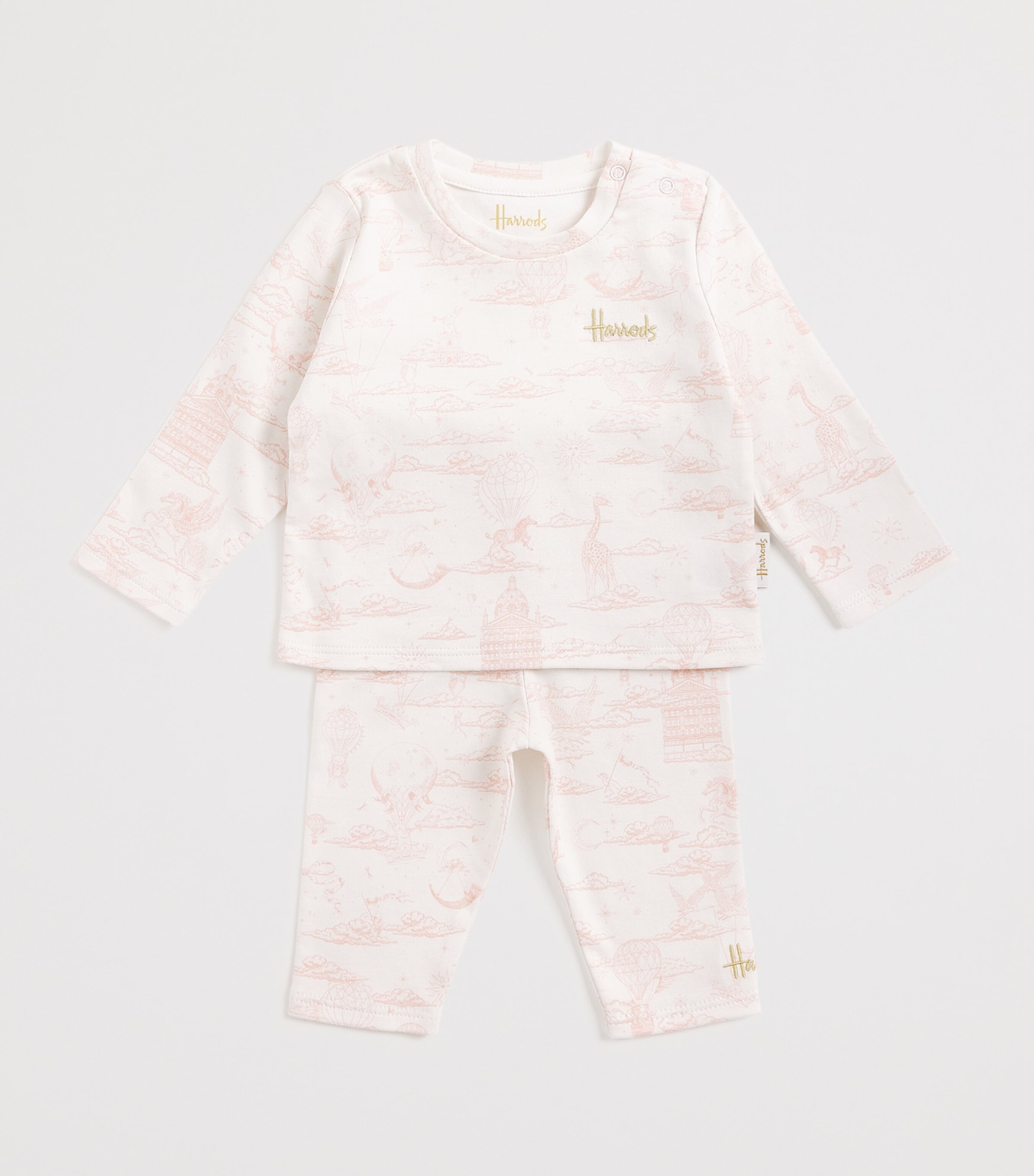 Pima Cotton Balloon Top and Trousers Set (0-18 Months) PINK Image 3