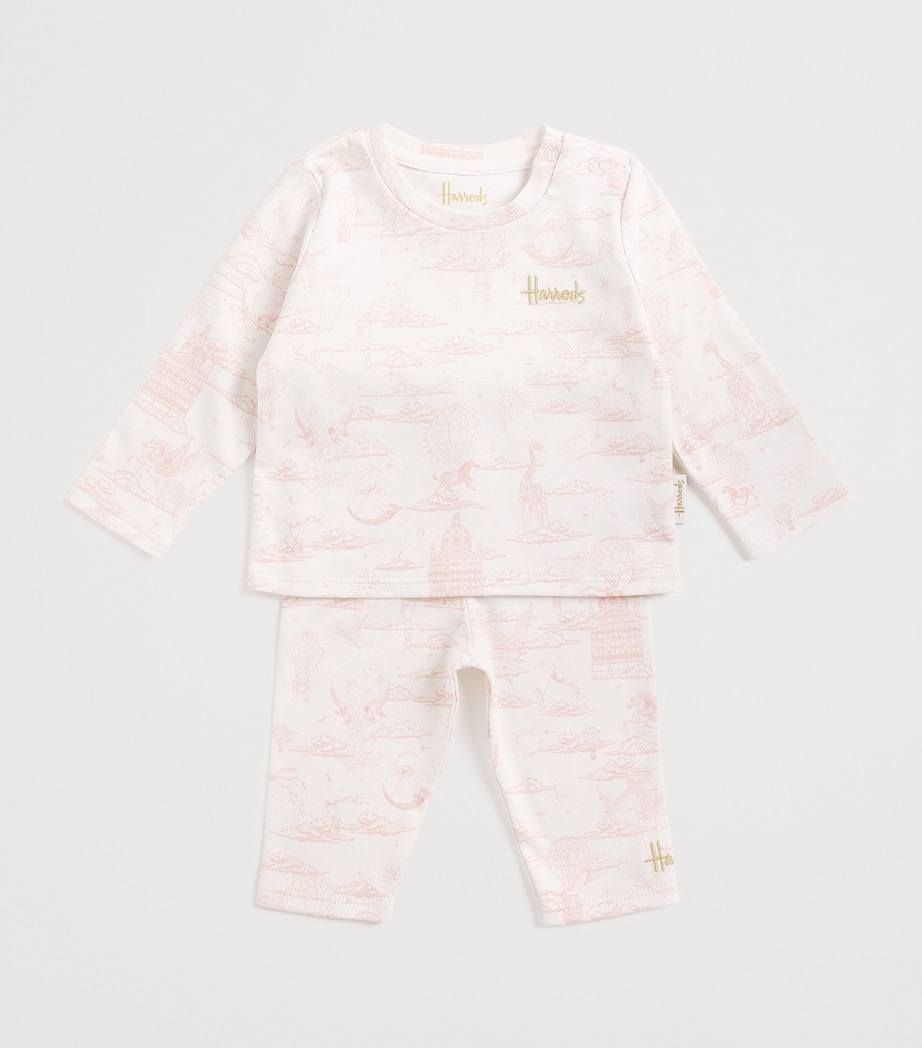 Pima Cotton Balloon Top and Trousers Set (0-18 Months) PINK Image 3