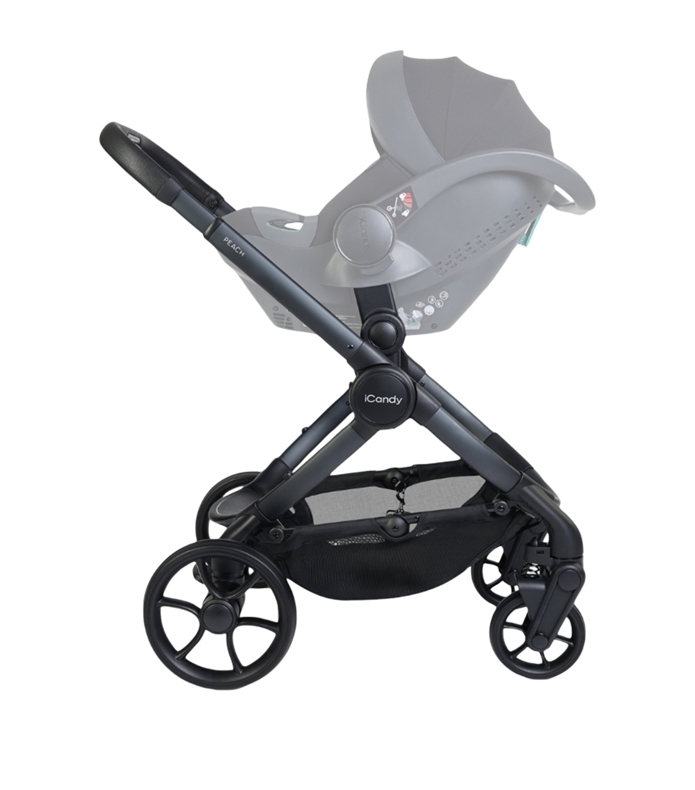 iCandy Peach 8 Pushchair and Carrycot Set Grey Image 5