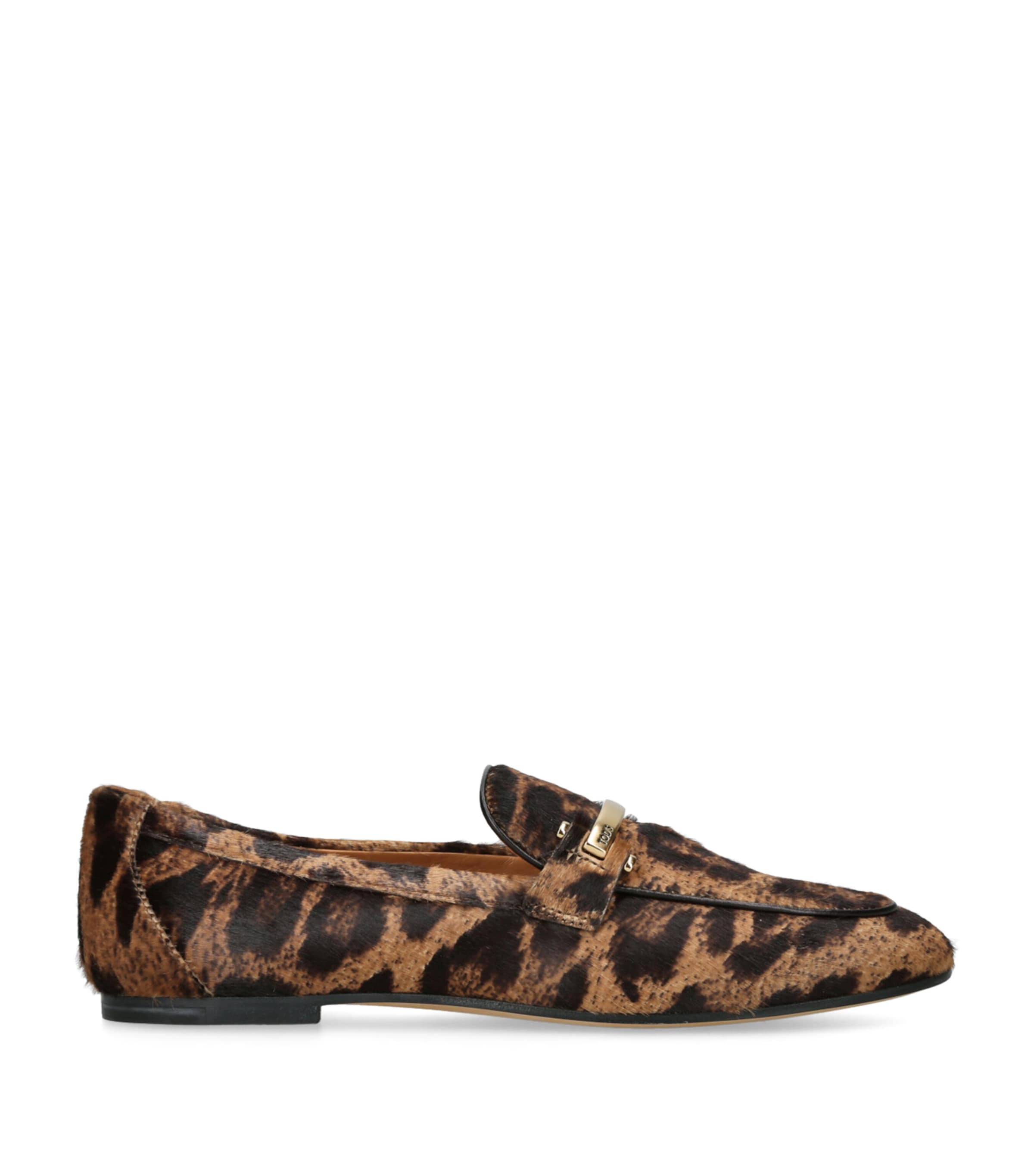 Ponyhair Leopard Baretta Moccasins